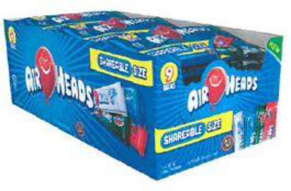 Airheads 9 Bar Pack Assorted Flavors 8/15ct 4.95oz