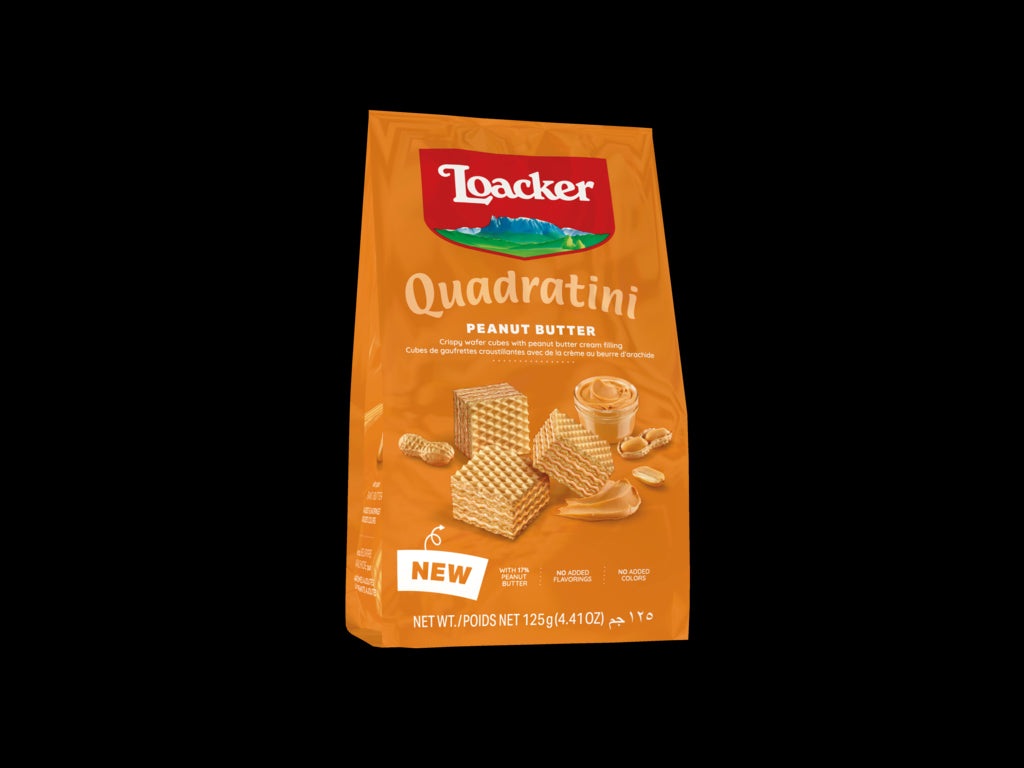 Loacker Quadratini  Peanut Butter 125g (4.41oz) 1/6ct