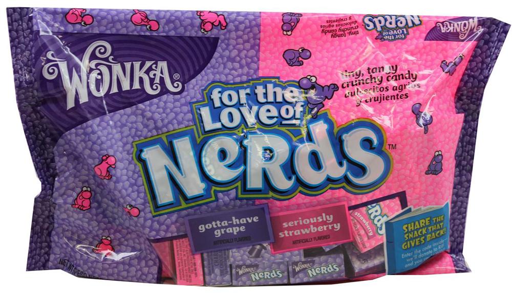 Nestle Sugar Laydown Bags Nerds Grape/Strawberry 12ct 12oz