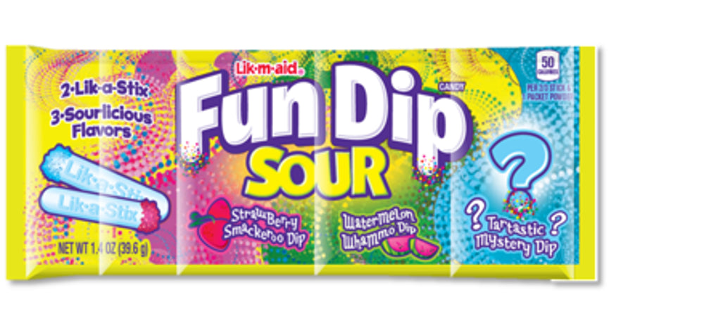 Lik-M-Aid  Sour Fun Dip 1.4oz 12/24ct