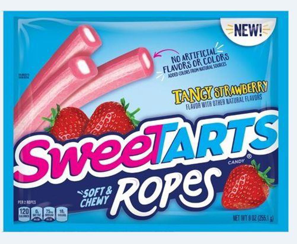 Nestle King Size Sweetarts Chewy Ropes Tangy Strawberry 4/12ct 3.5oz