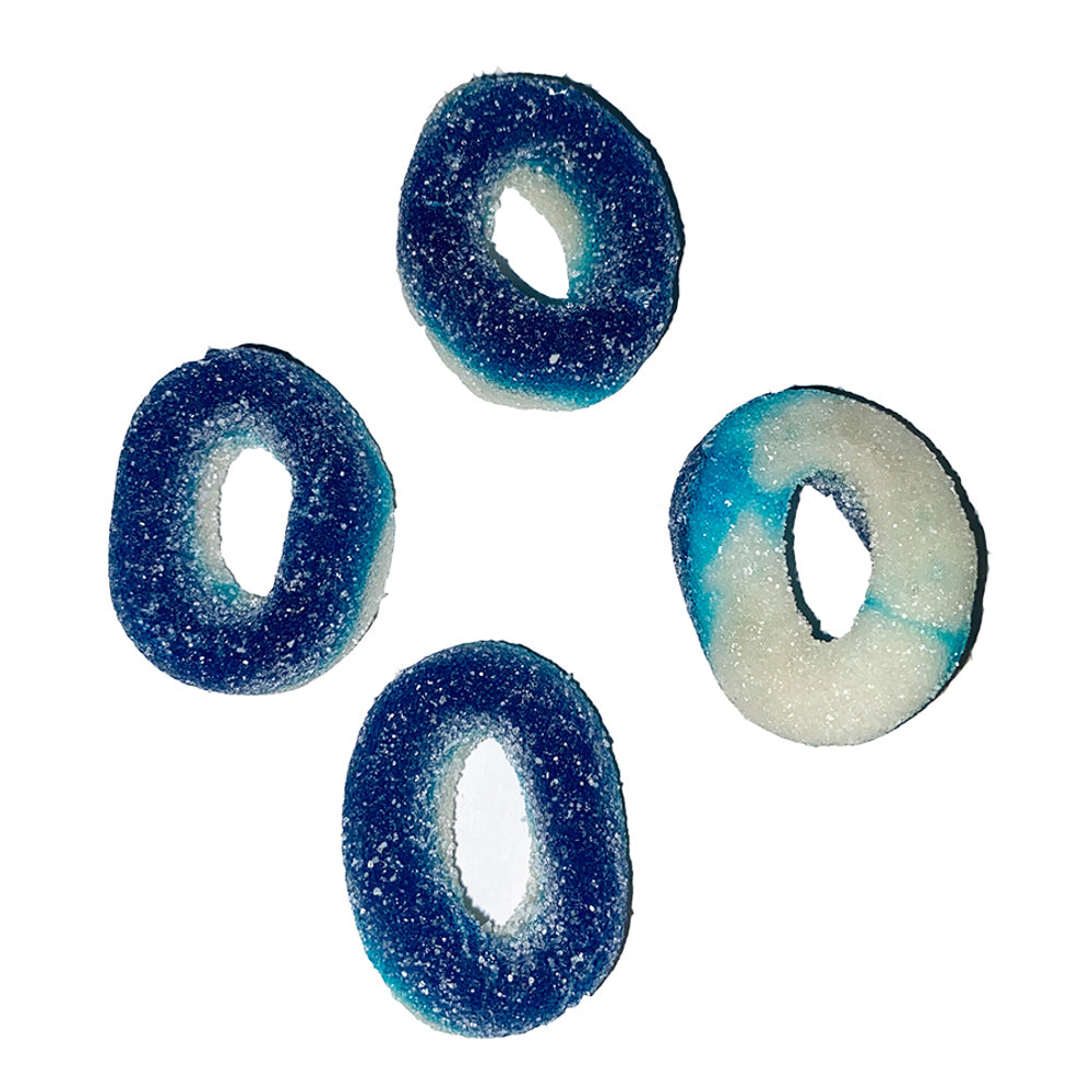 Kervan Bulk Blue Raspberry Rings 5lb  1/4ct