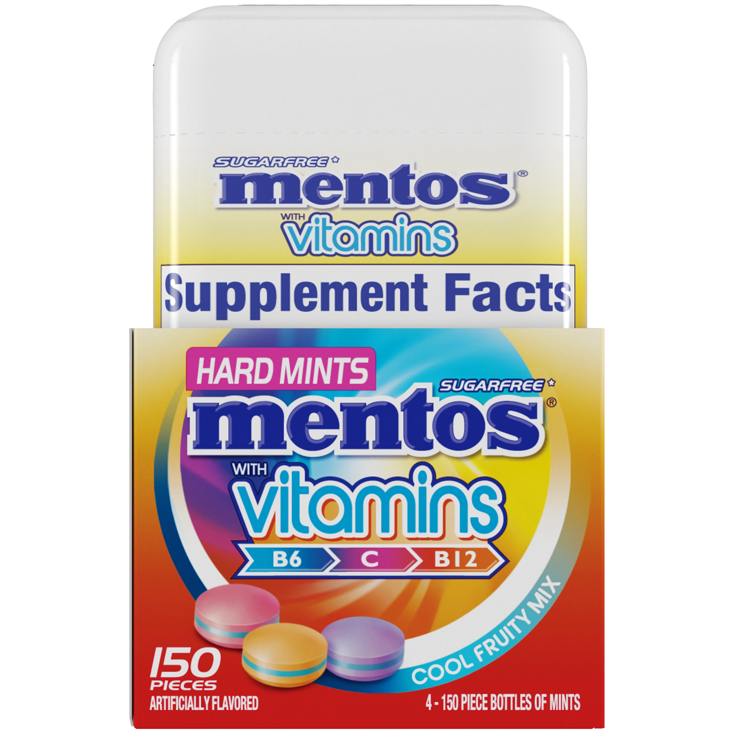 Perfetti Mentos SF Mints w/Vitamins Fruity Mix 3.70 oz 6/4ct