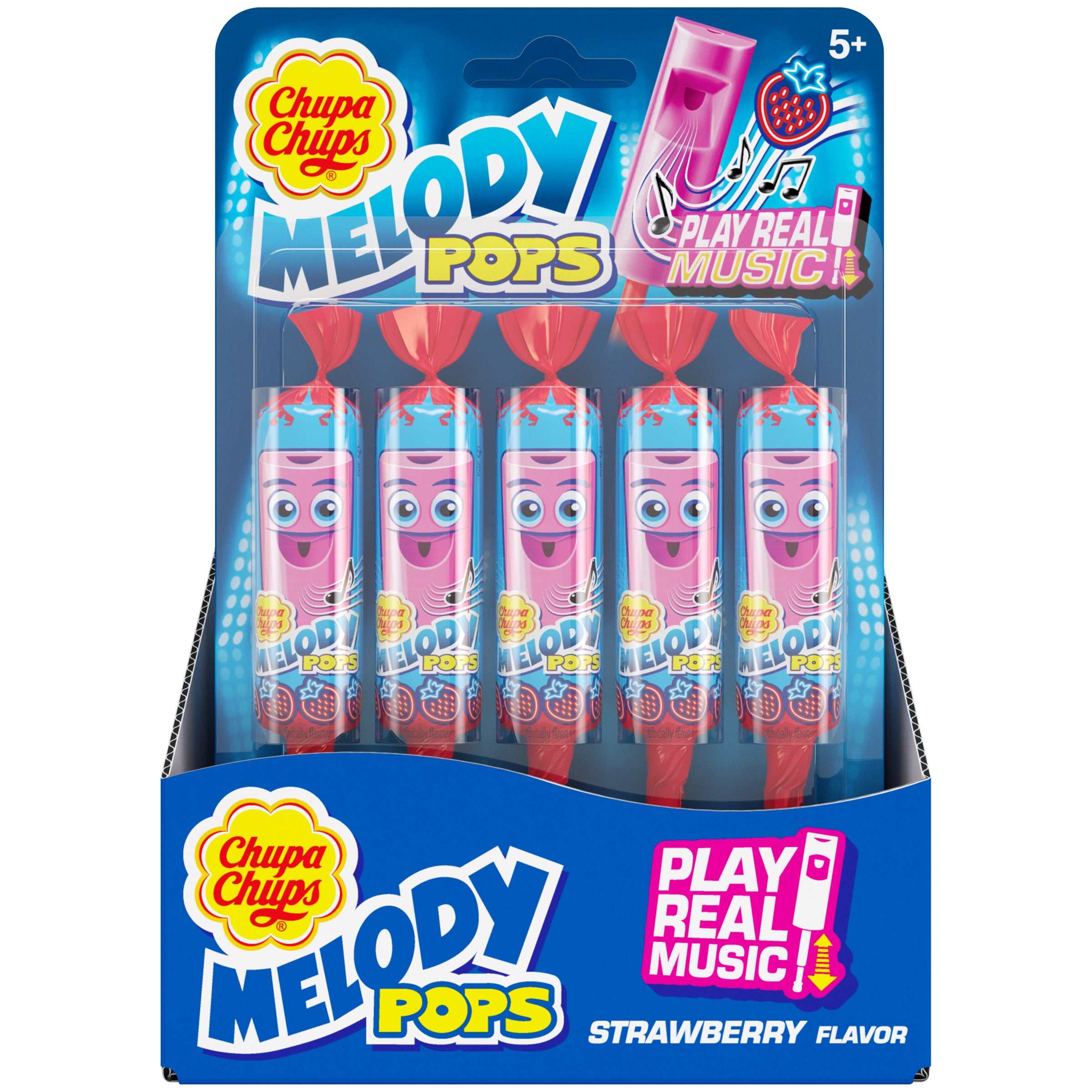 Chupa Chups Melody Pops 5pc Blister Strawberry DRT 1/12ct