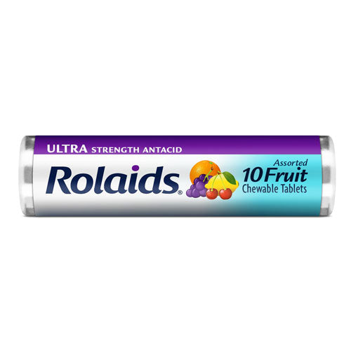 Rolaids Ultra Strength Fruit Chewable Tablet 10pc 24/12ct