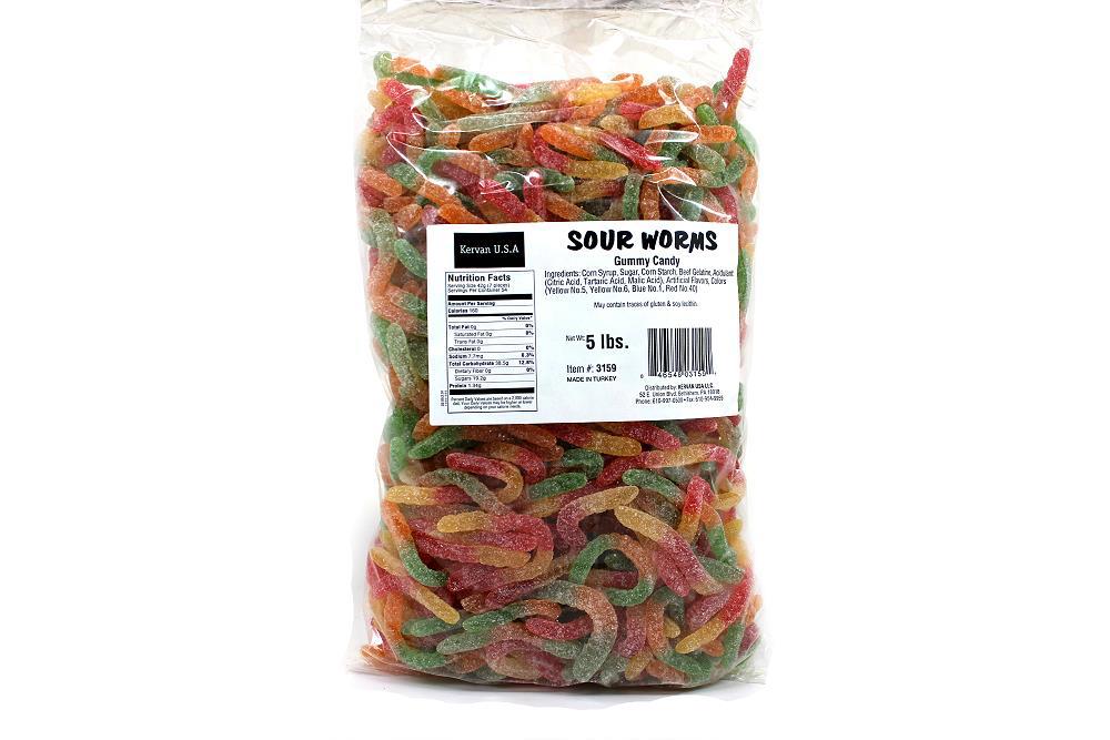 Kervan Bulk Sour Worms 4ct 5lb