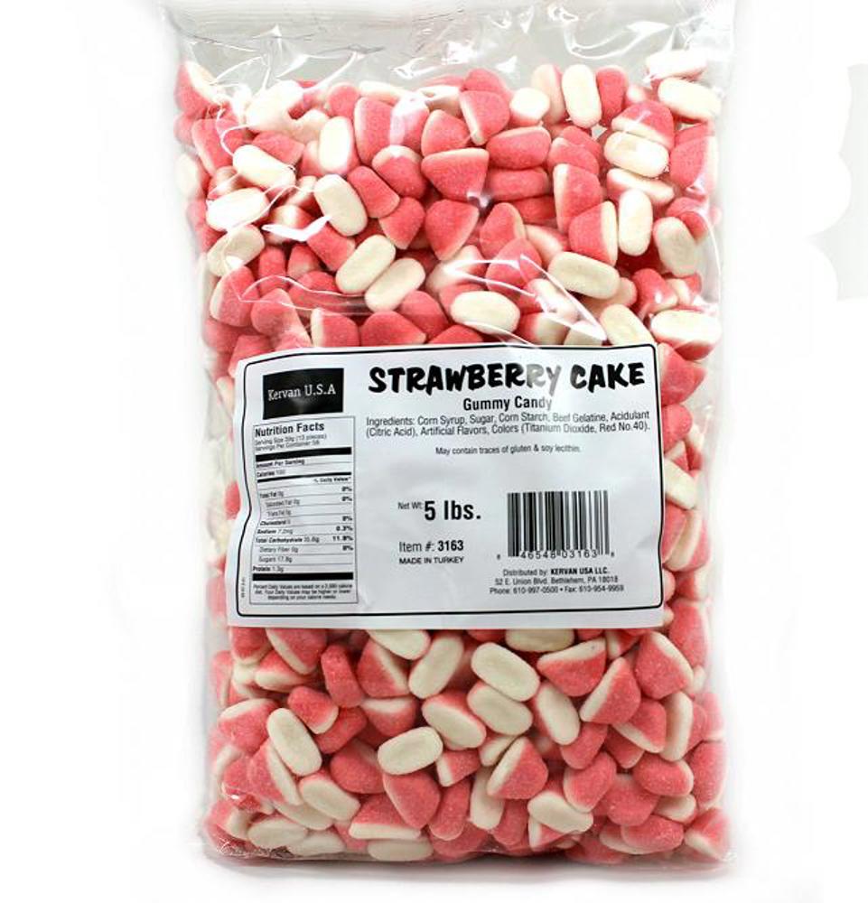 Kervan Bulk 5 lb Shaped Gummies Foam Strawberry Cake 4ct 5lb