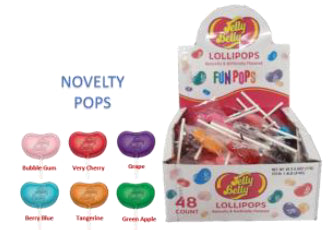 Adams & Brooks Jelly Belly Lollypops  .60oz 6/48ct