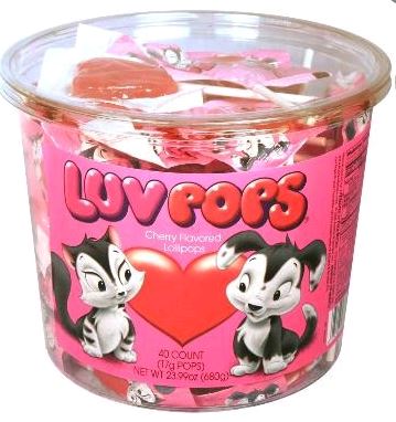 Adams & Brooks Novelty Pops Luv Jar 6/40ct 0.59oz