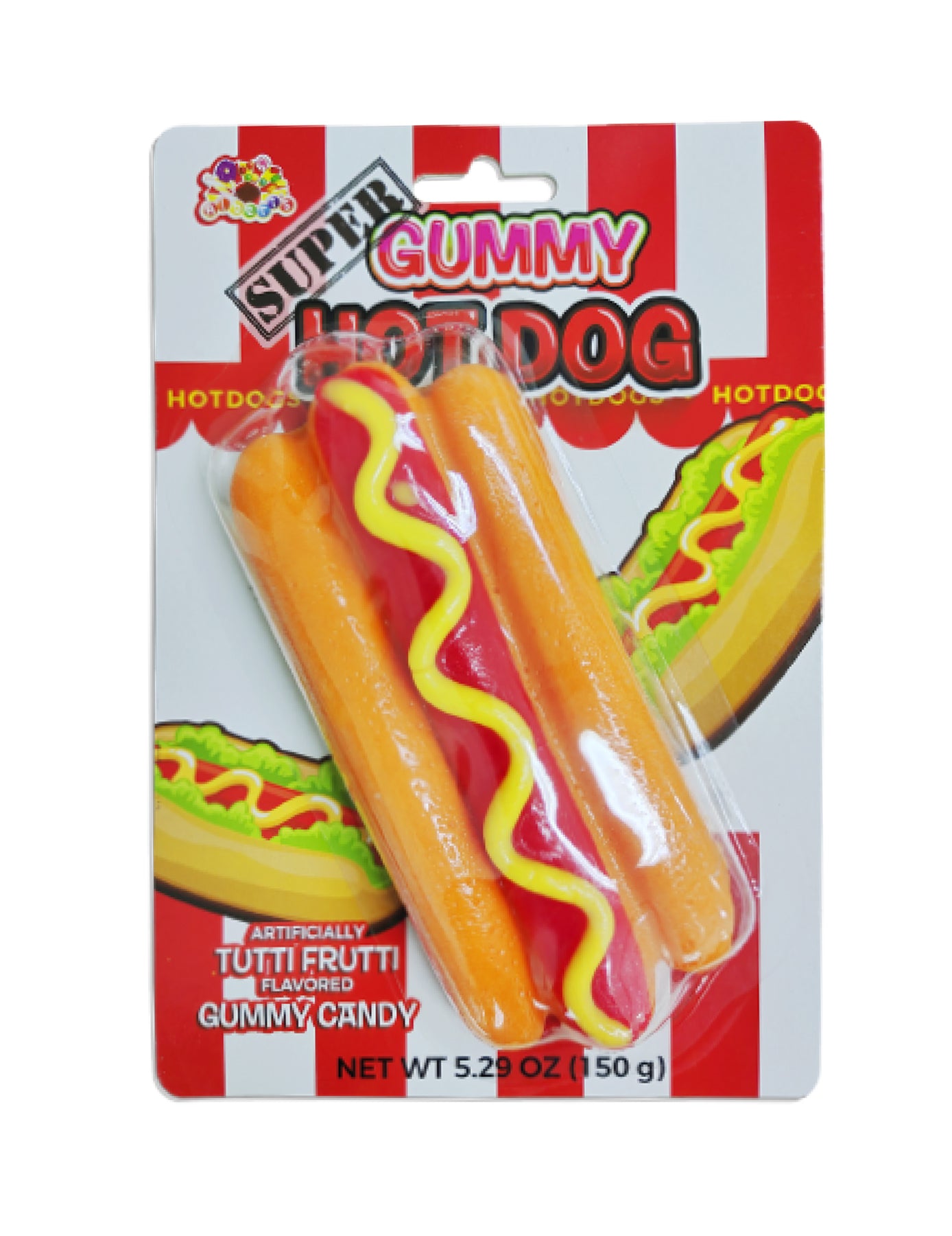 Alberts Super Gummy Hot Dog  5.29oz 2/12ct