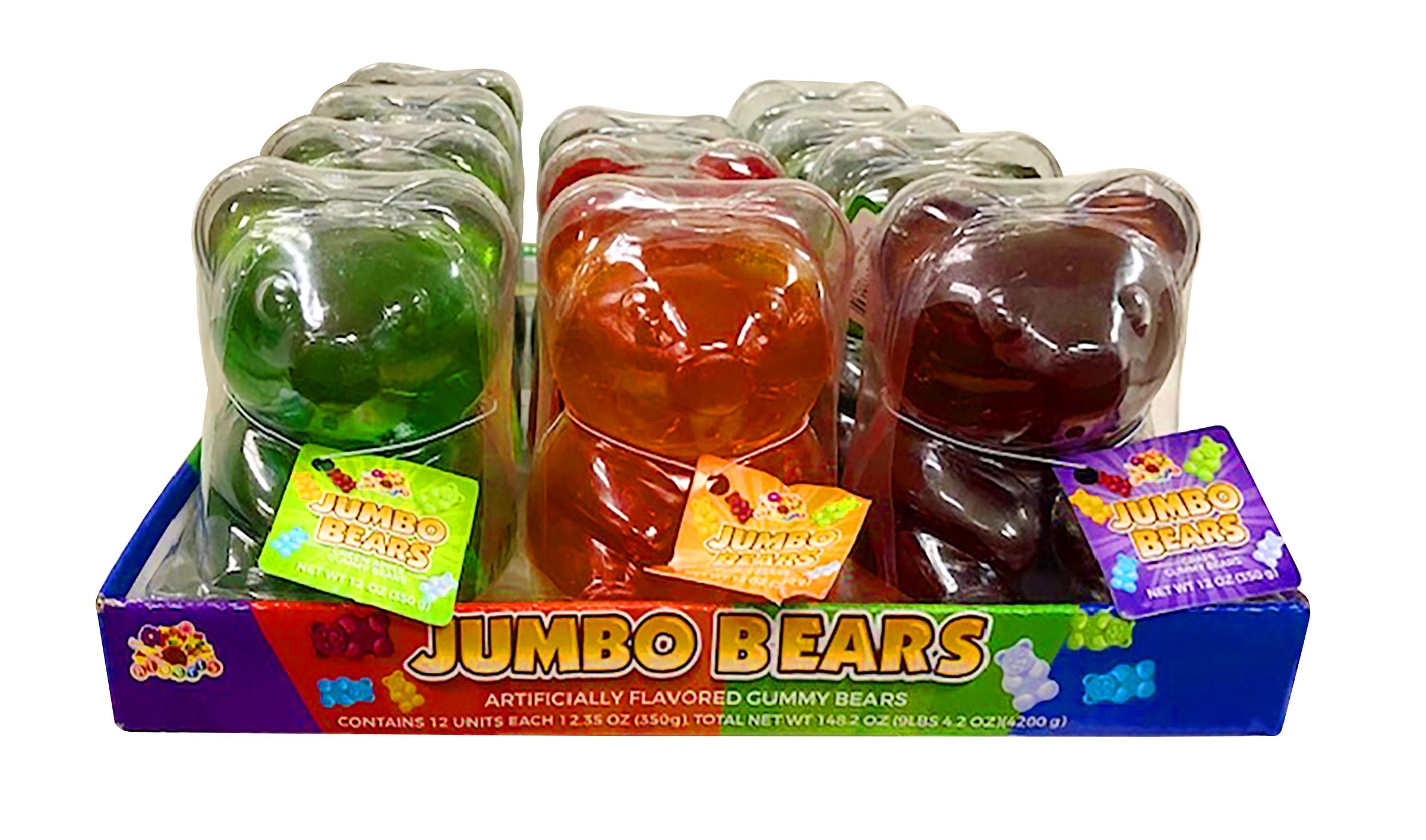 Alberts Giant Gummy Bear Assorted 12oz   1/12ct