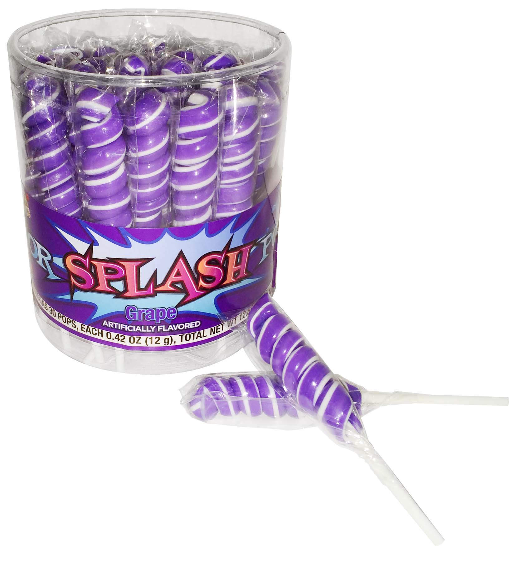 Albert's Color Splash Pops Tubs Purple: Grape 6/30ct 12.69oz