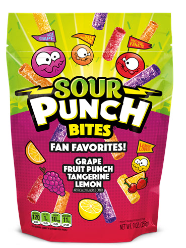 Sour Punch Bites Fan Favorites SUB 9oz 1/12ct