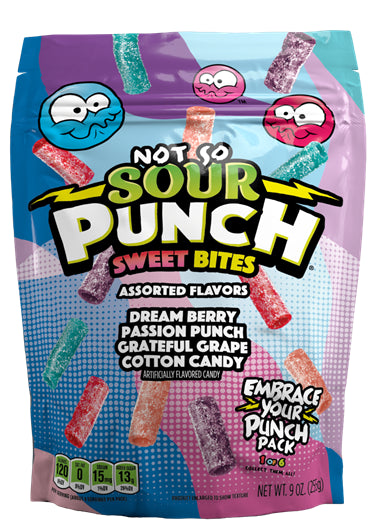 Sour Punch Bites Not So Sour SUB 9oz 1/12ct