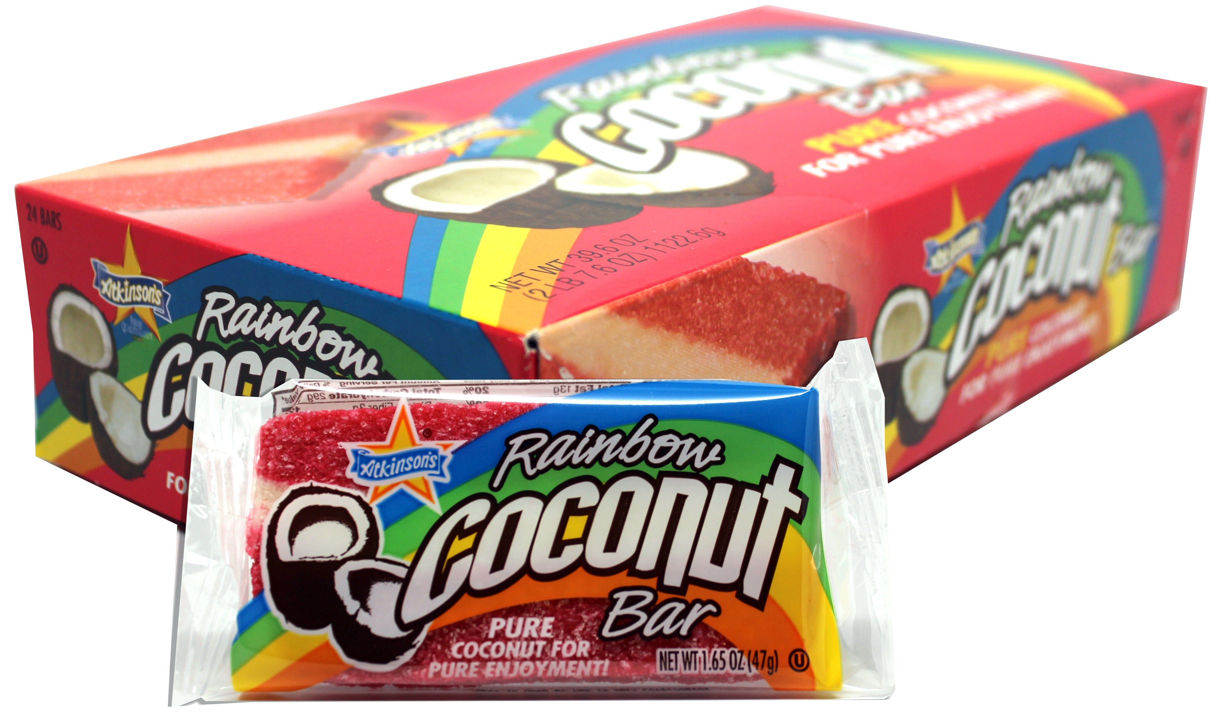 Atkinson Count Goods Rainbow Coconut Bar 12/24ct 1.65oz exp8/1/20