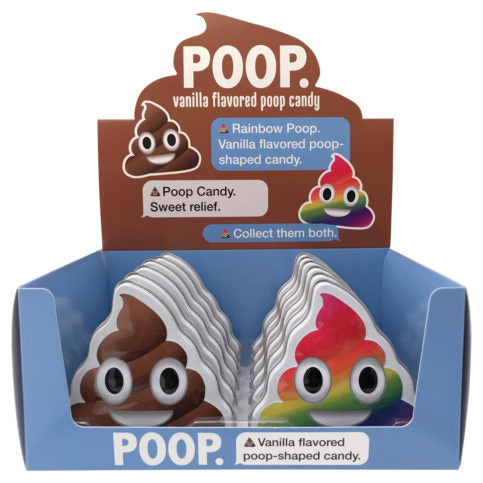 EMOTICANDY POOP CANDY TINS  10/12CT