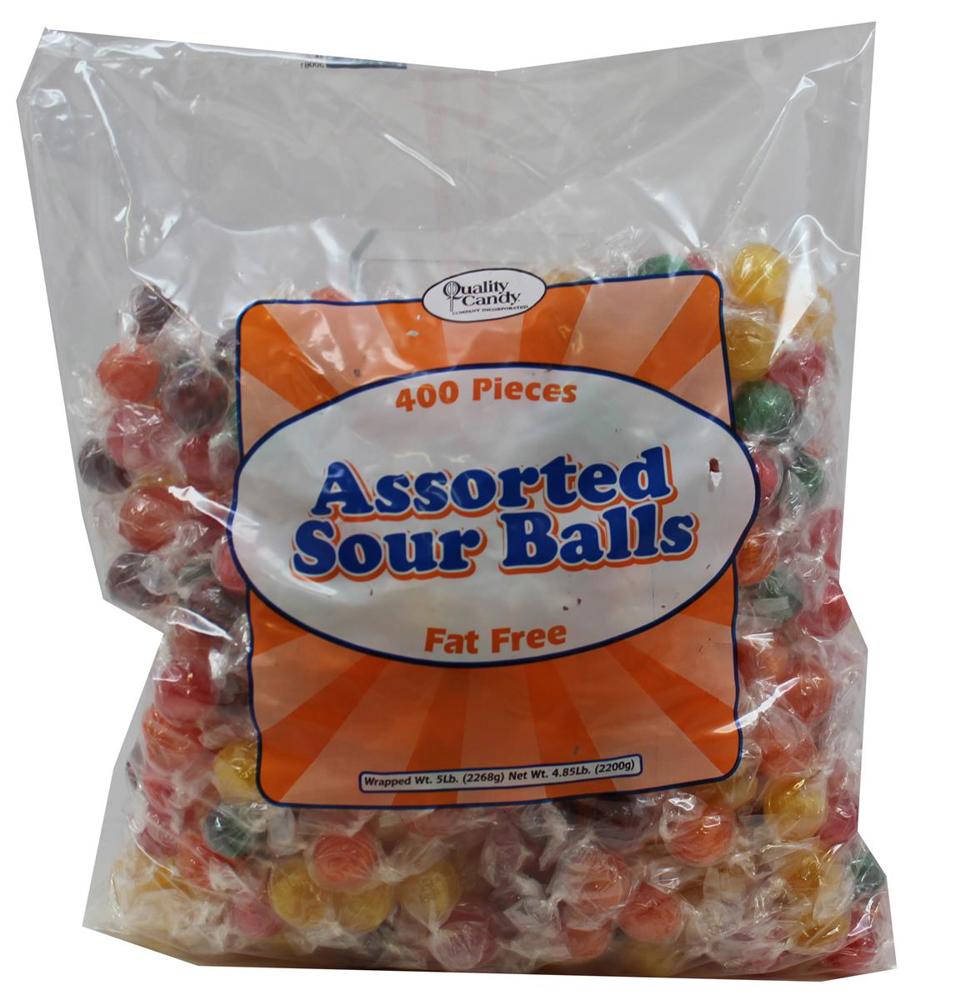 Quality Bulk Candy 5 lb Bag Sour Fruit Balls Approx 400 Piece(s) 5ct 5lb