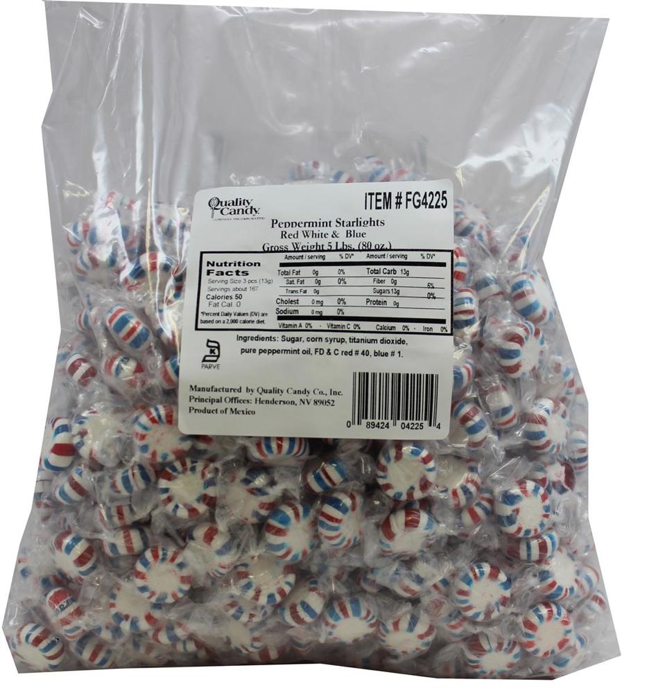 Quality Bulk Candy 5 lb Bag American Starlights Approx 500 Piece(s) 5ct 5lb