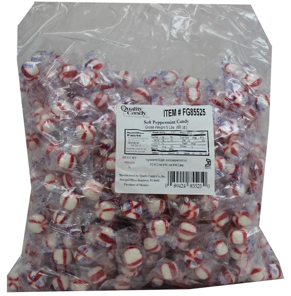 Quality Bulk Candy 5 lb Bag King Leo Peppermint Puffs 5ct 5lb