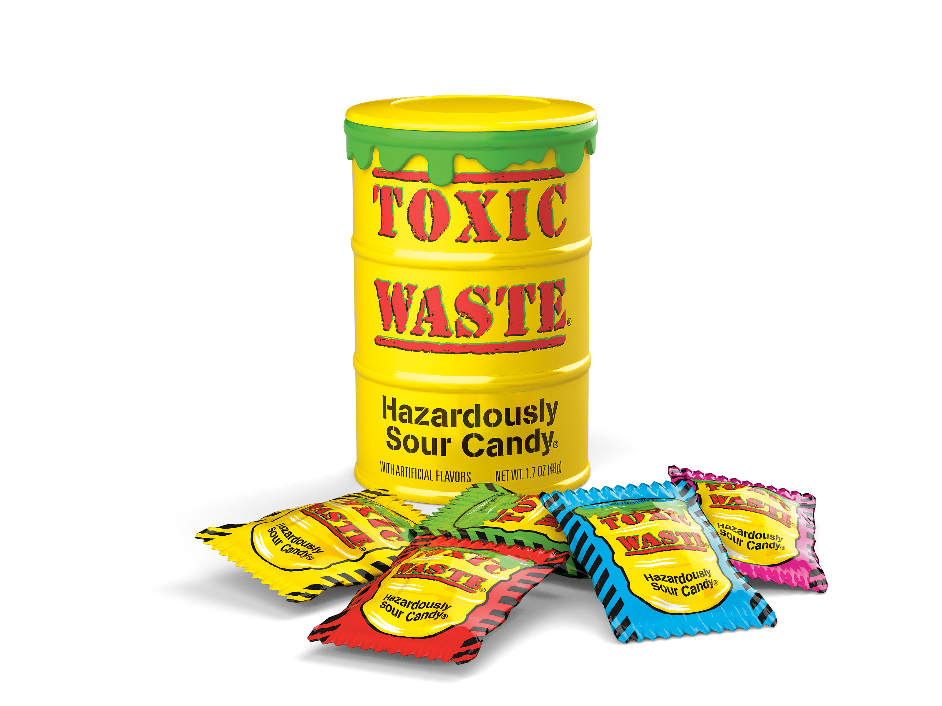 Toxic Waste Drums Assorted Sour Candy 12/12ct 1.7oz