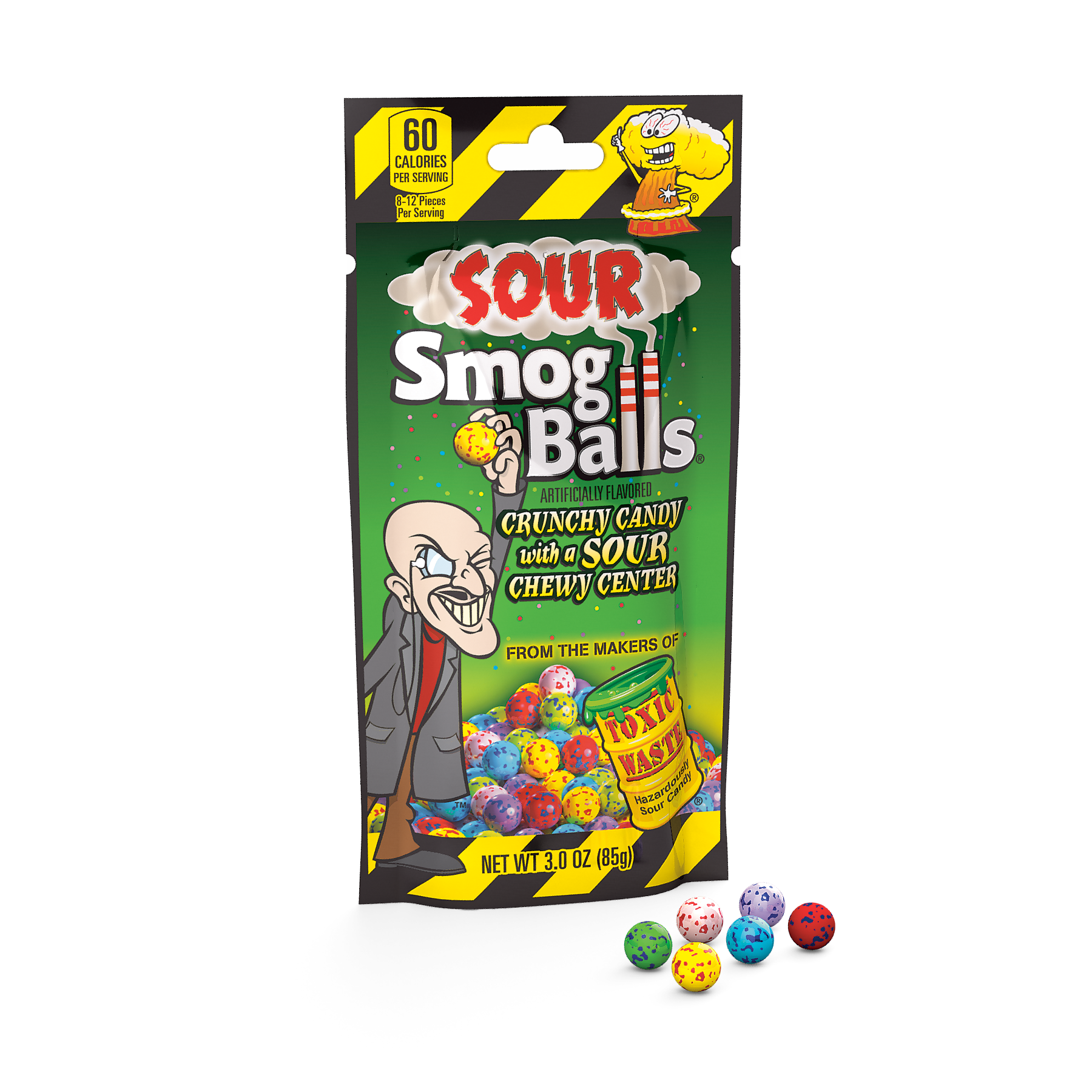 Toxic Waste Sour Smog Balls 12/12ct 3oz