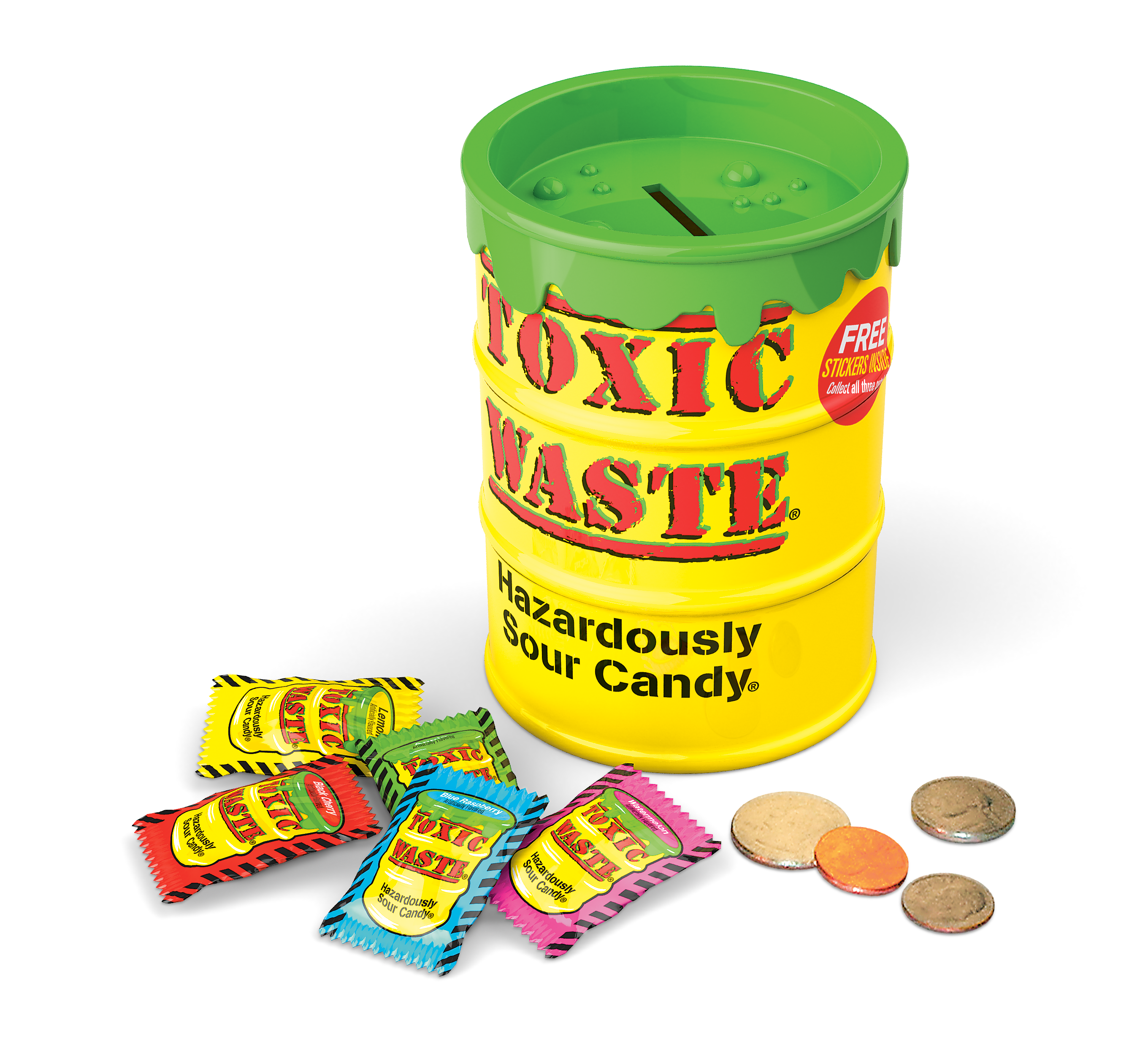 Toxic Waste Sour Candy & Bank 12ct 3oz