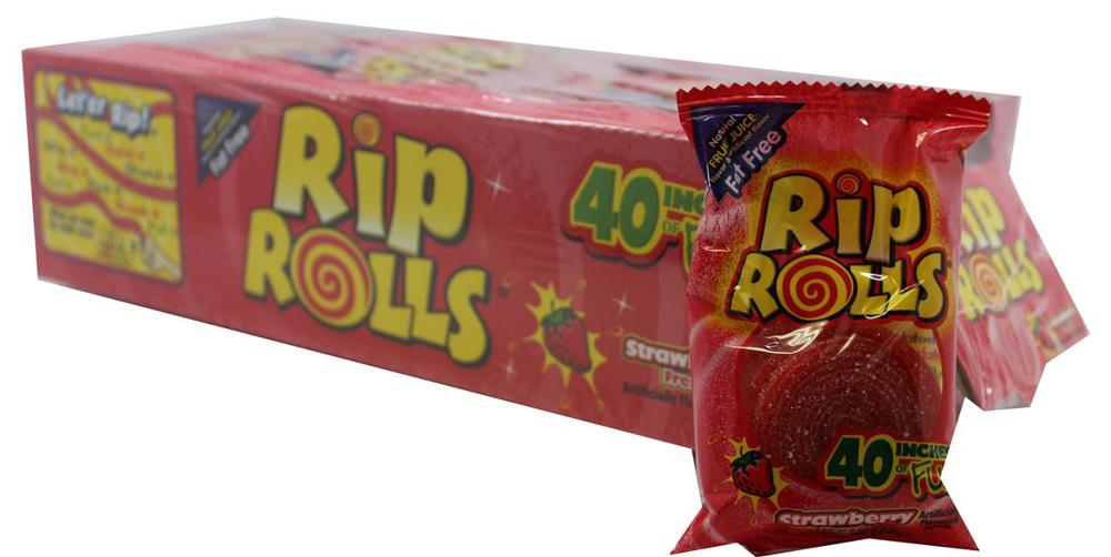 Rip Rolls Strawberry 12/24ct 1.4oz