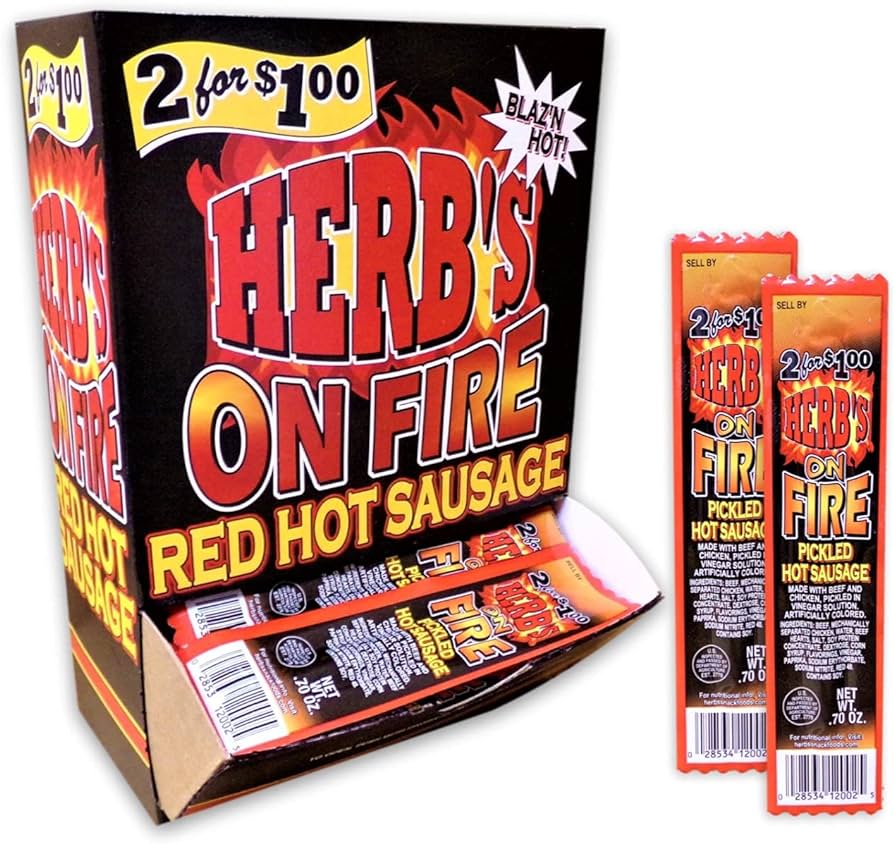 Herb's 2/$1.00 ON FIRE Red Hot Sausage .7oz 2/50ct