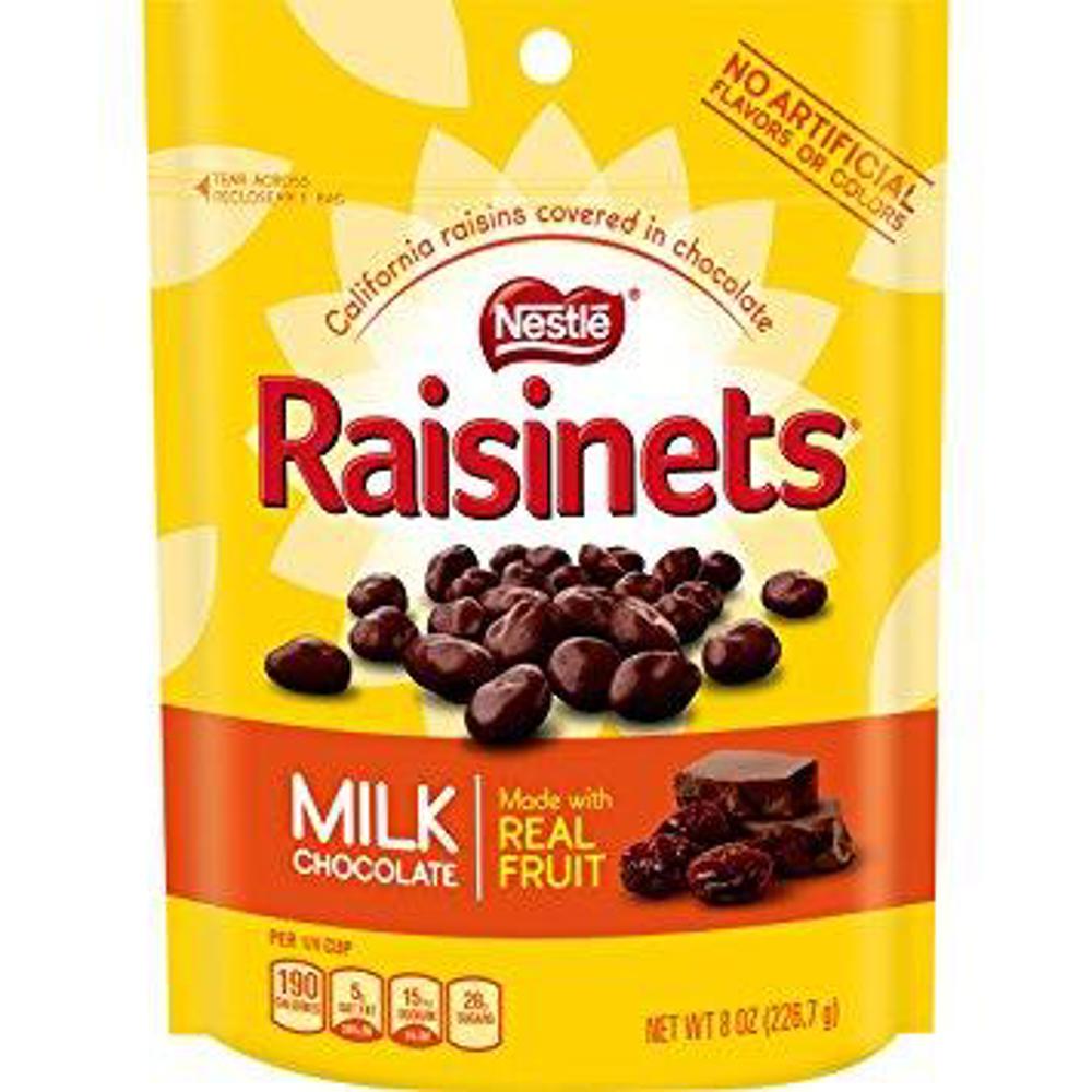 Nestle Chocolate Bags SUP Raisinets Stand 8ct 8oz