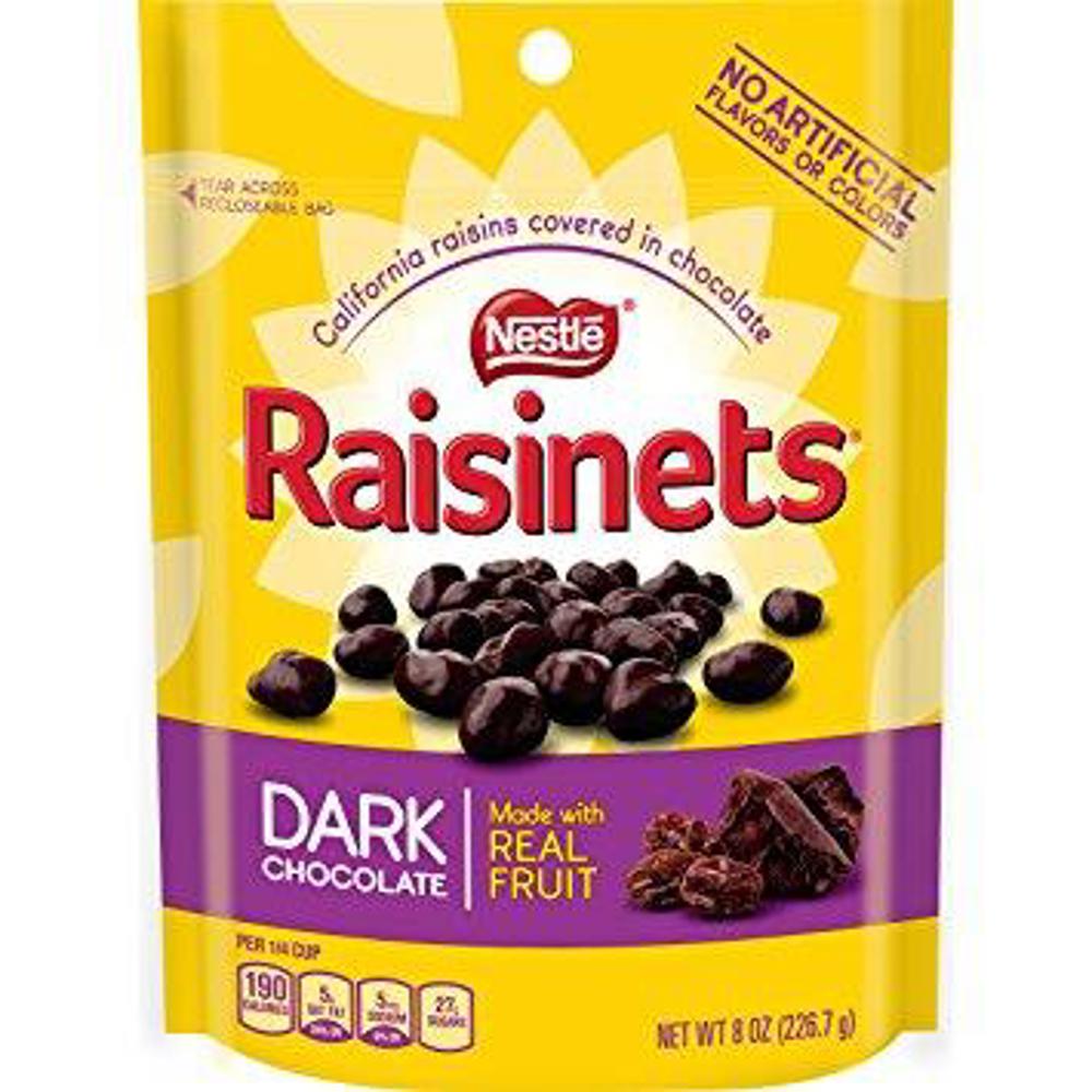 Nestle Chocolate Bags SUP Raisinets Dark Stand 8ct 8oz