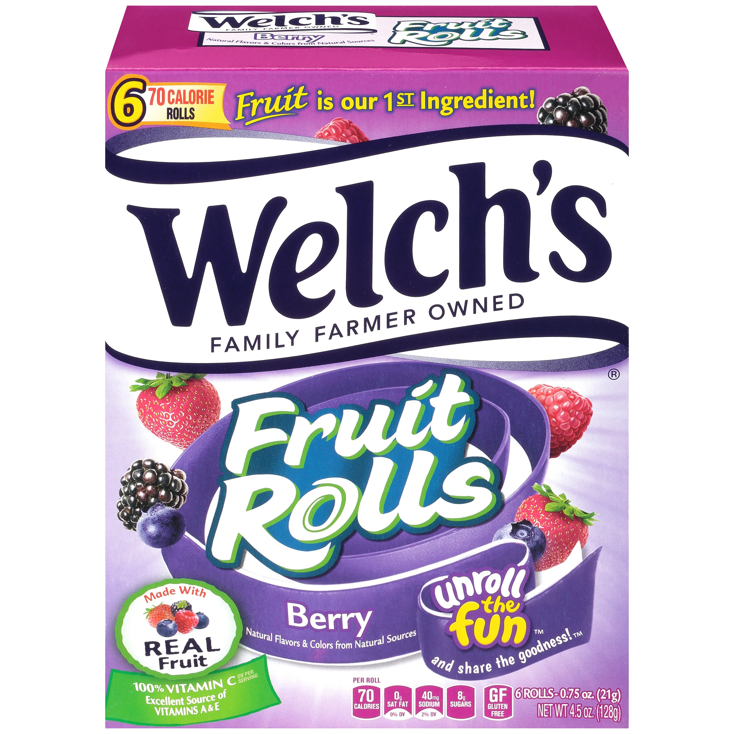 Promotion In Motion Welch's Fruit Snacks Rolls Berry 6ct 0.75oz