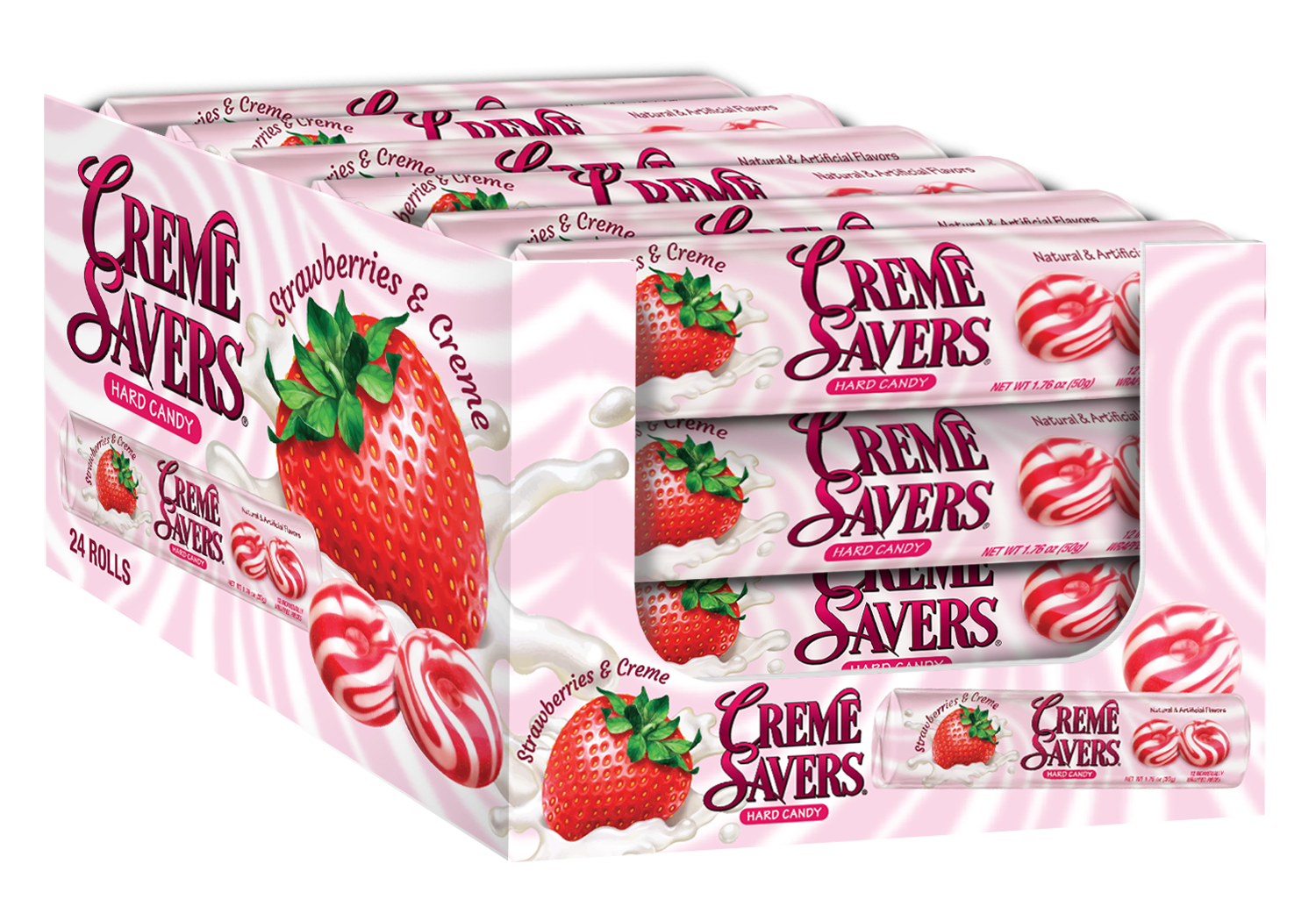 Creme Savers Rolls  Strawberries & Creme 13pc 6/24ct