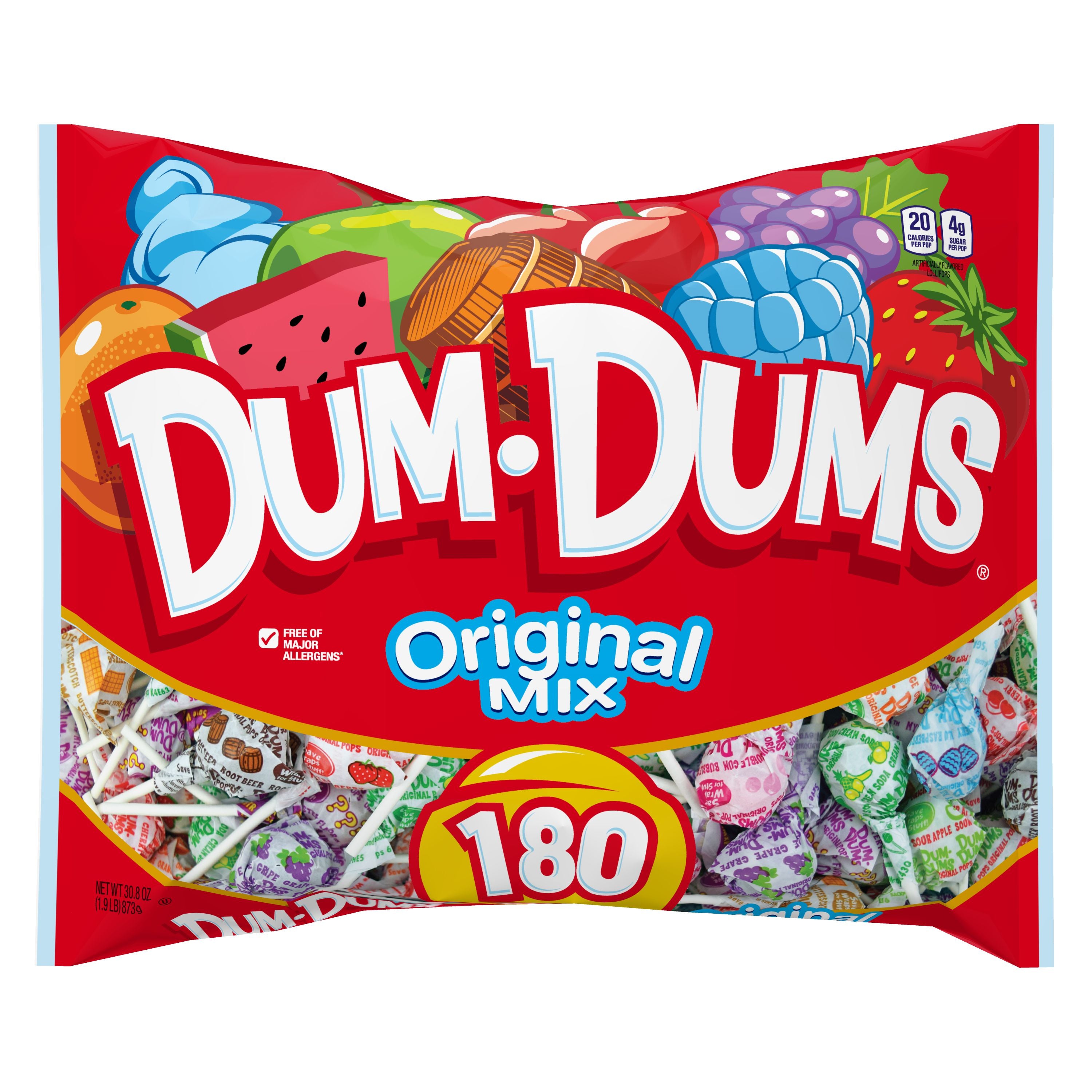 Spangler Big Bags Dum Dum Pops 12/180ct 30.8oz