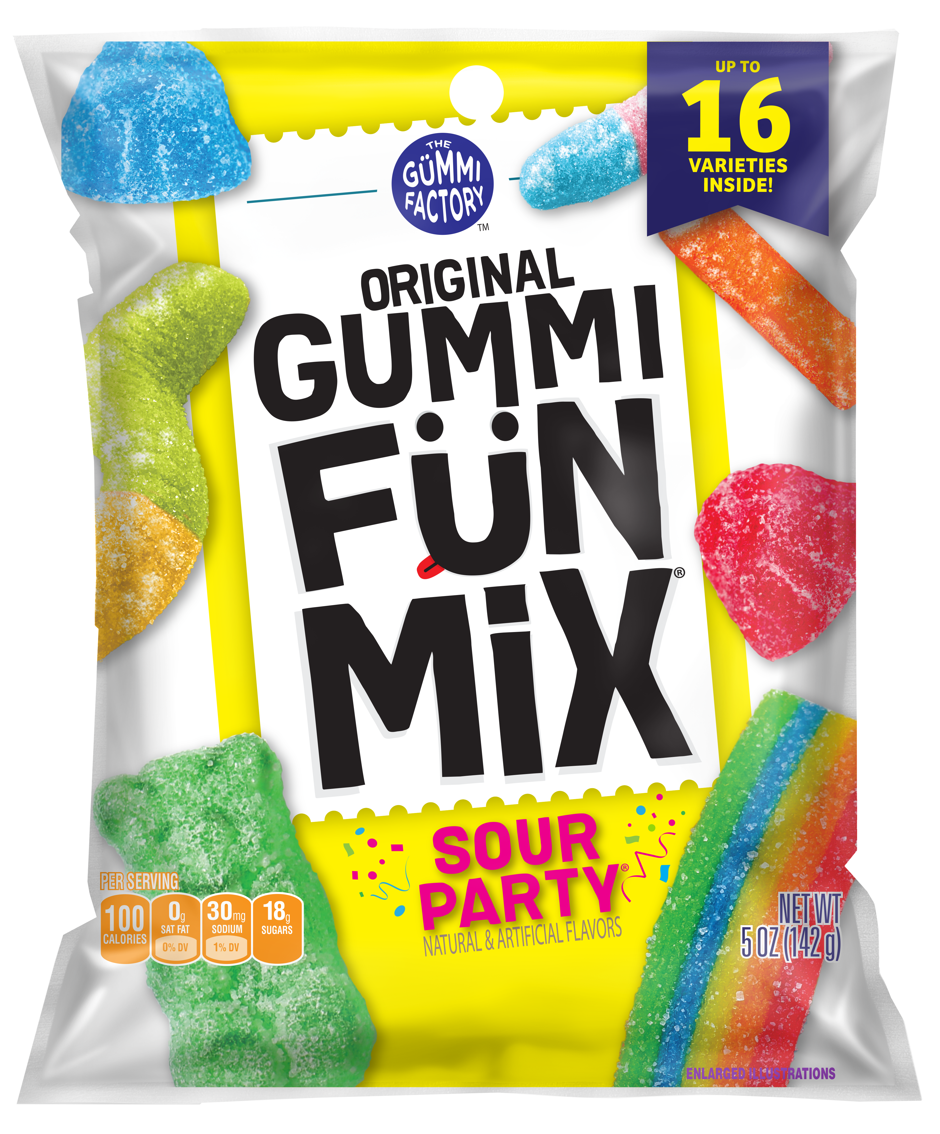 Promotion In Motion Peg Gummi Fun Mix Sour Party 12ct 5oz