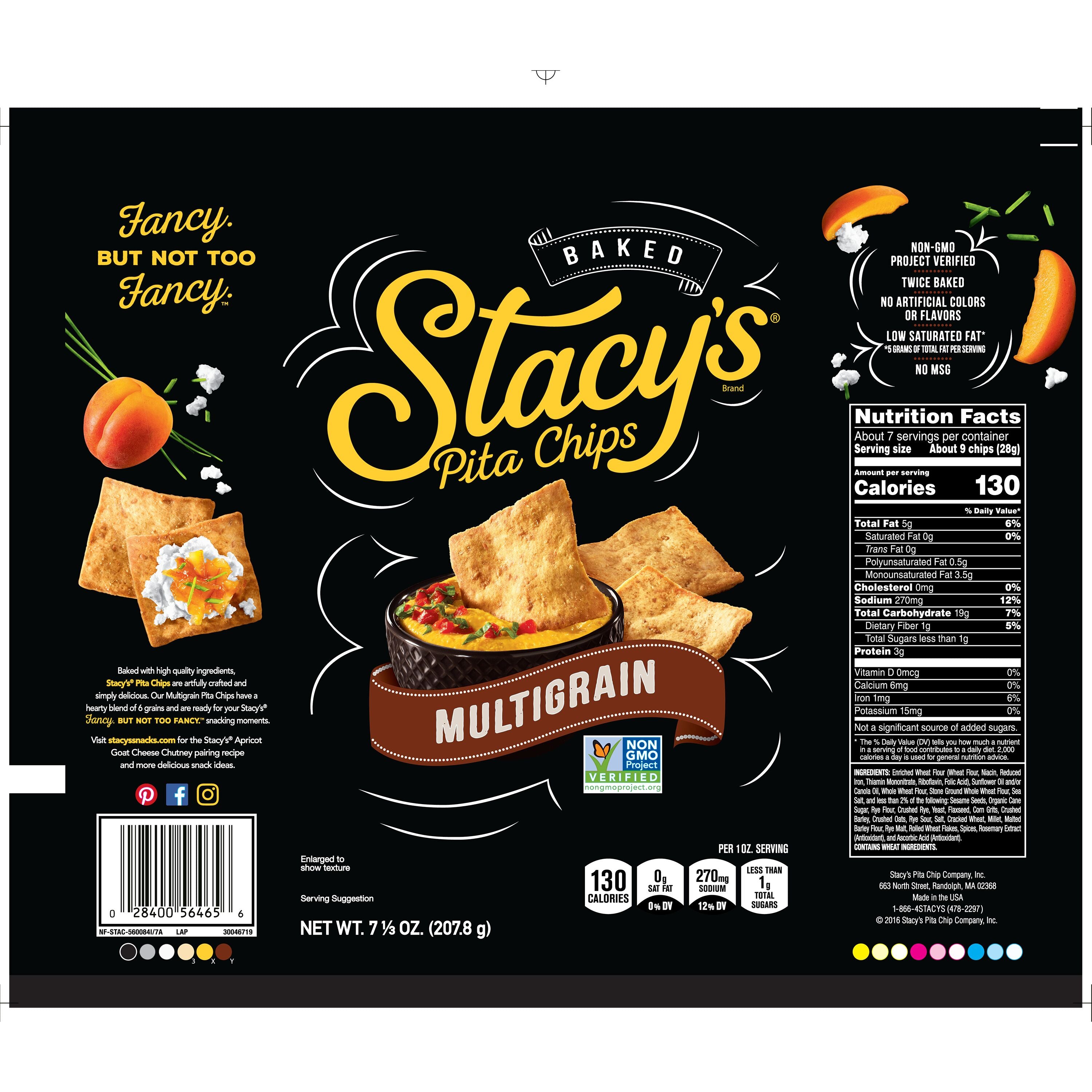 Stacy's Pita Chip Multigrain Sea Salt 7.33oz 1/12 ct