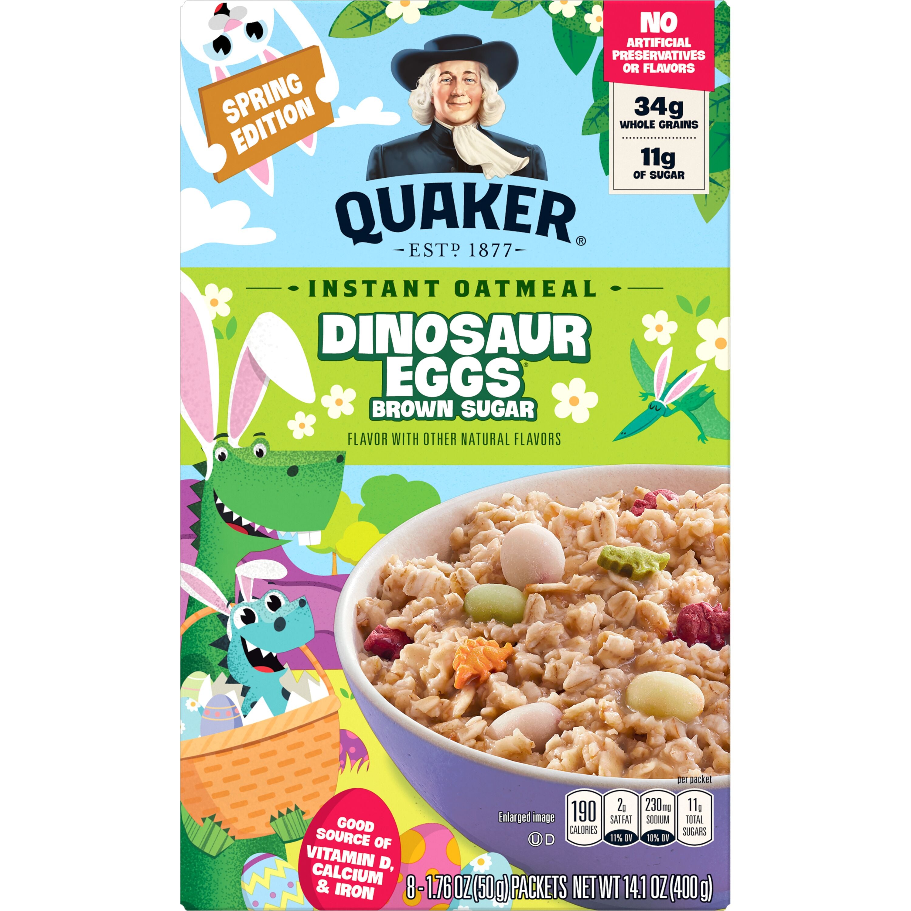 Quaker Instant Oats Loose Pack Dino Eggs 12ct 14.1oz