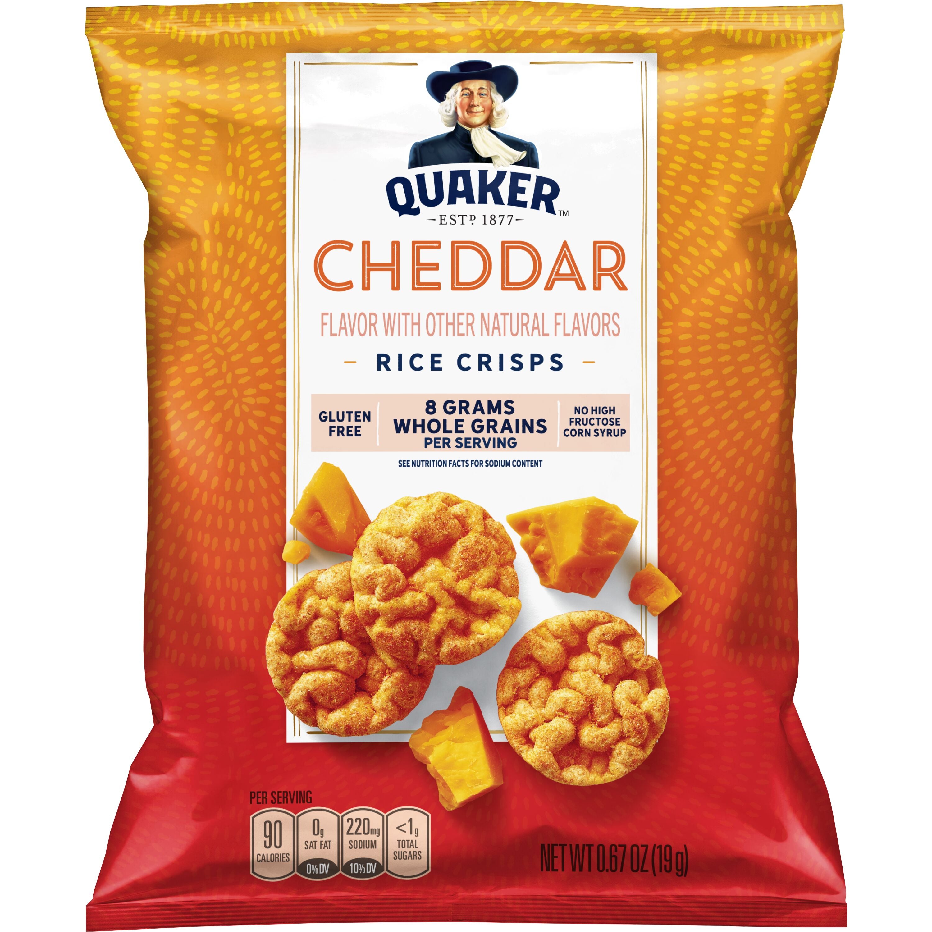 Quaker Cheddar Cheese Mini Rice Snacks 60ct .67oz