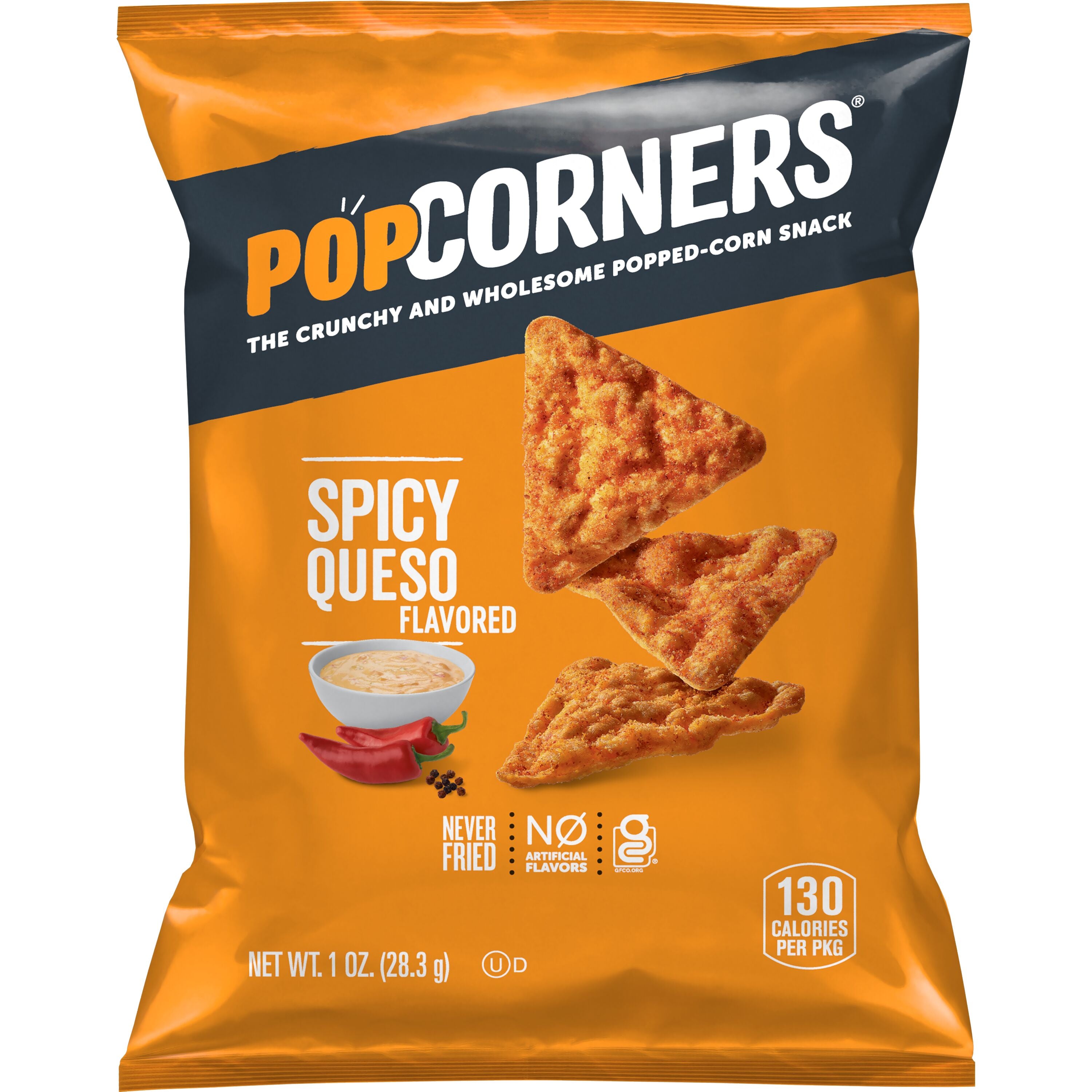 Popcorners Spicy Queso 1oz 1/40ct