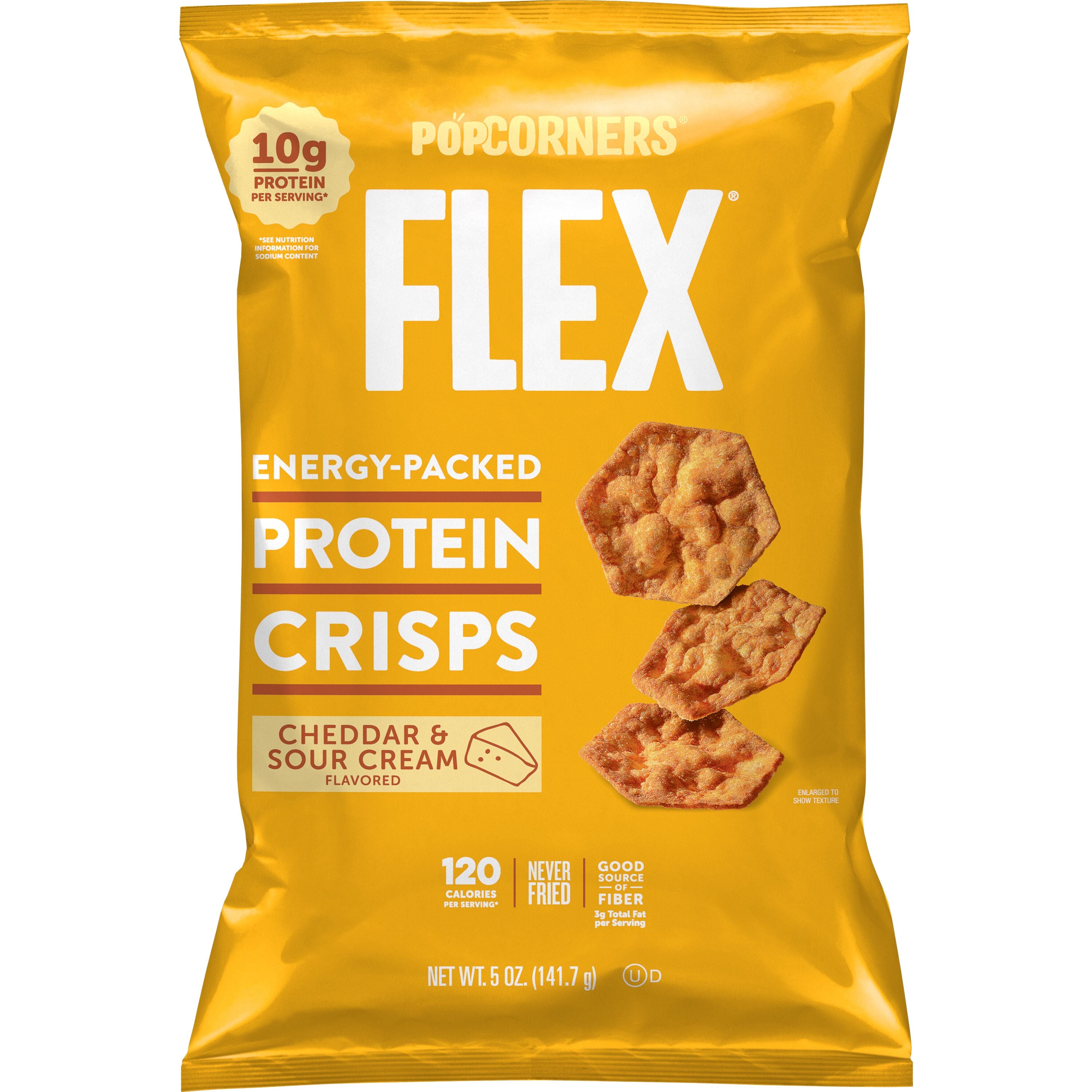 Popcorners Flex Protein Crisps Cheddar S.C. 5oz 1/12ct