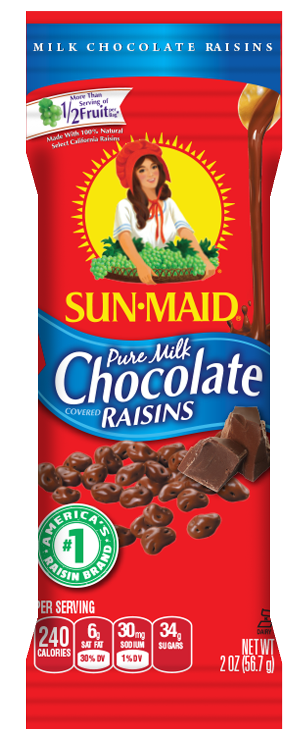 Sun-Maid Milk Chocolate Raisins 2.00 oz  4/10ct