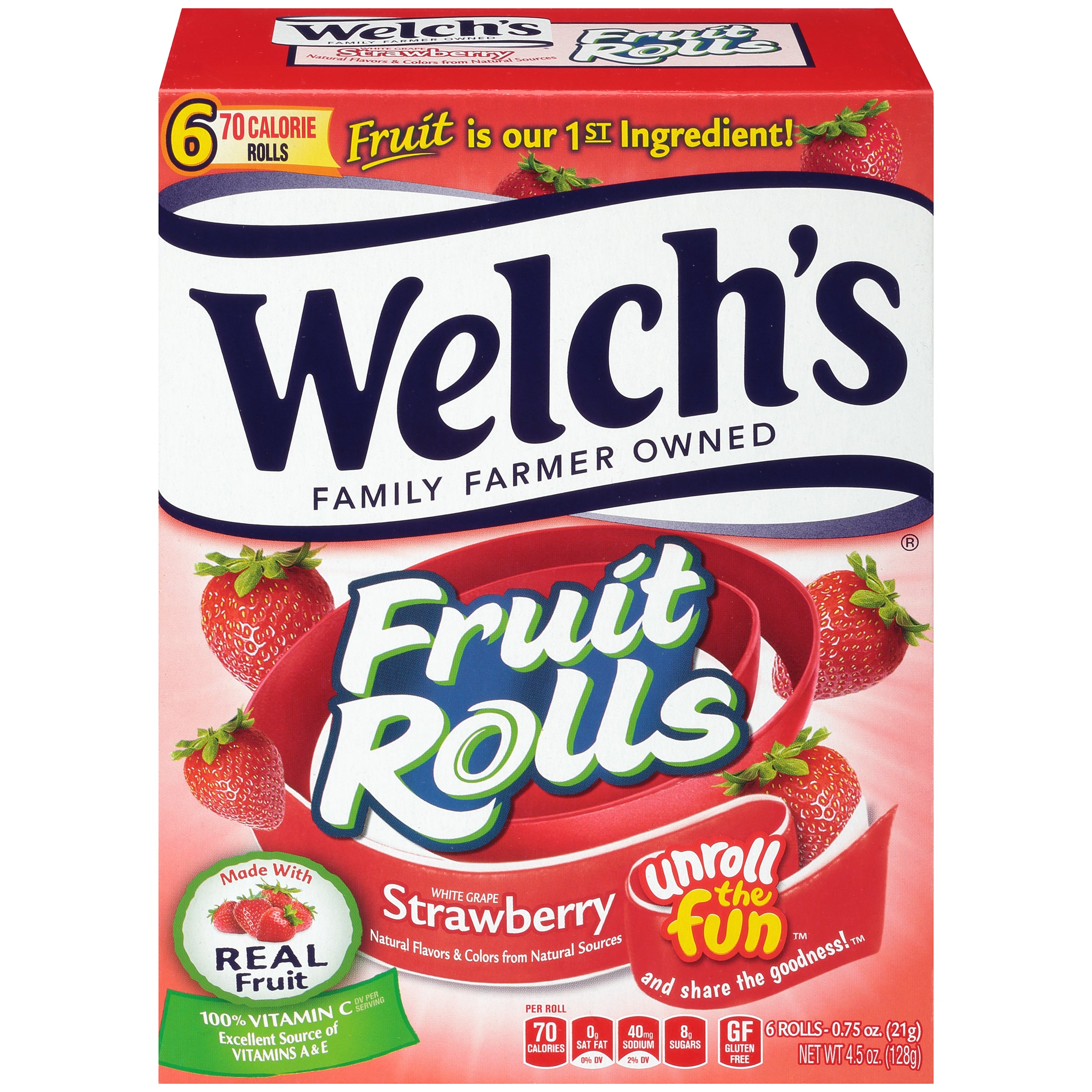 Promotion In Motion Welch's Fruit Snacks Rolls Stawberry 6ct 0.75oz