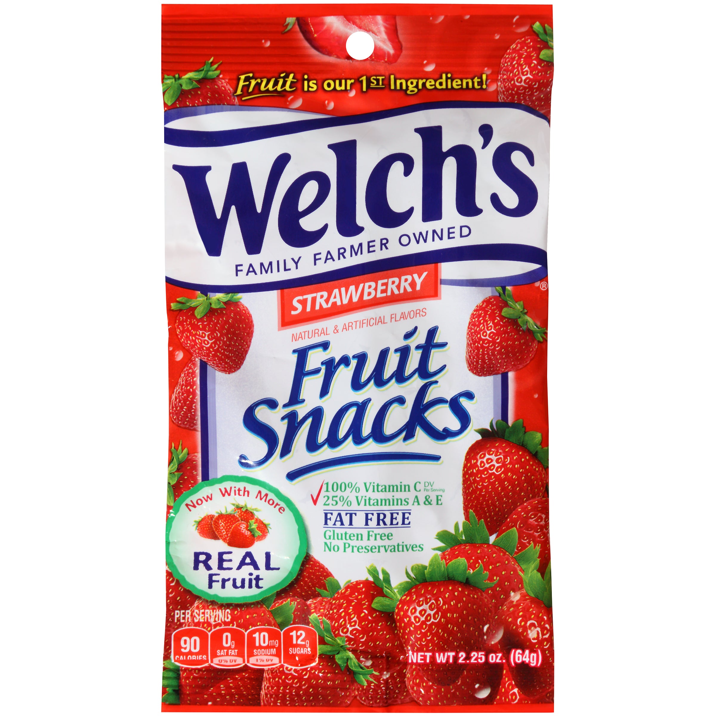 Promotion In Motion Welch's Fruit Snacks Strawberry 48ct 2.25oz