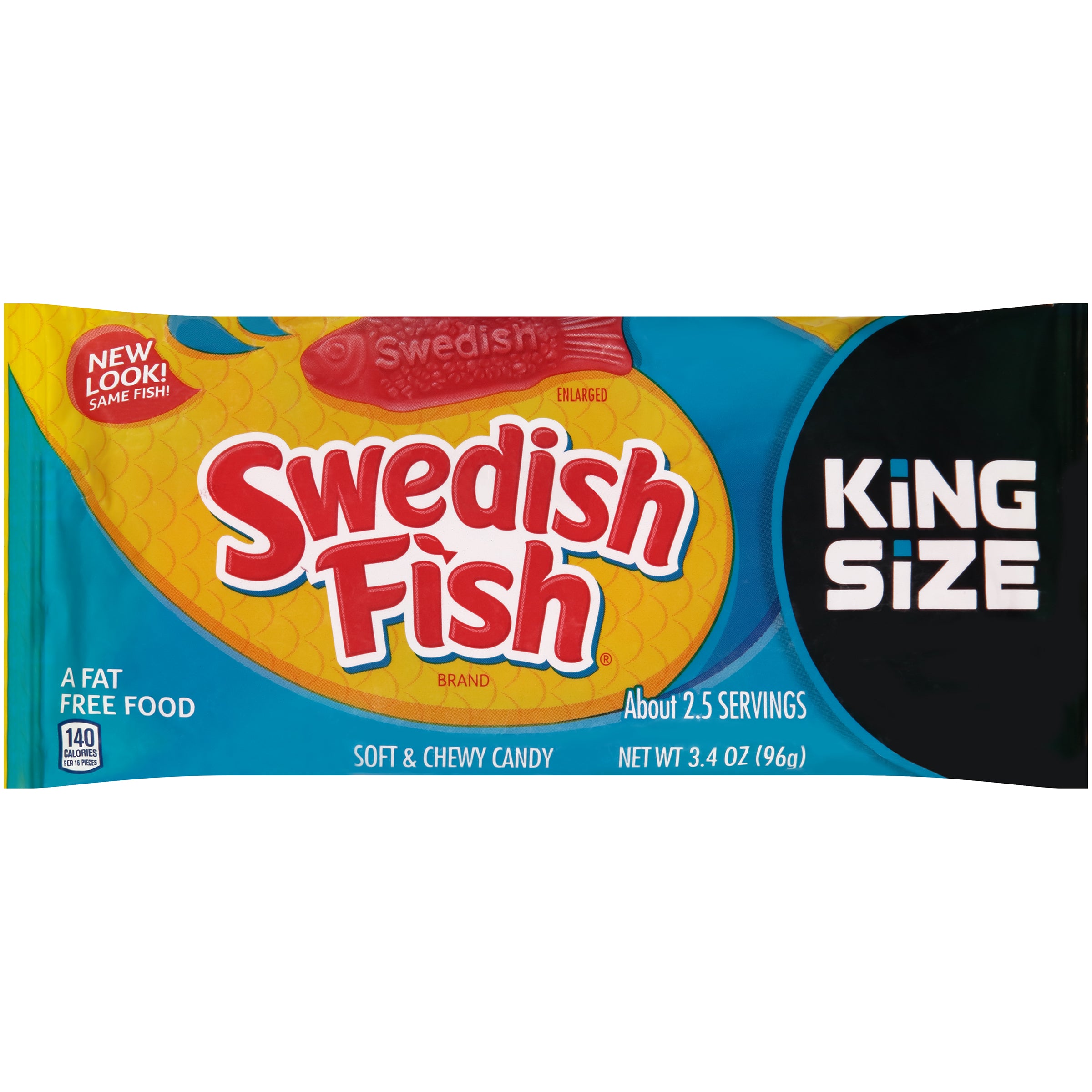 Mondelez King Size Candy 3.4 oz Swedish Fish Red 8/18ct 3.4oz