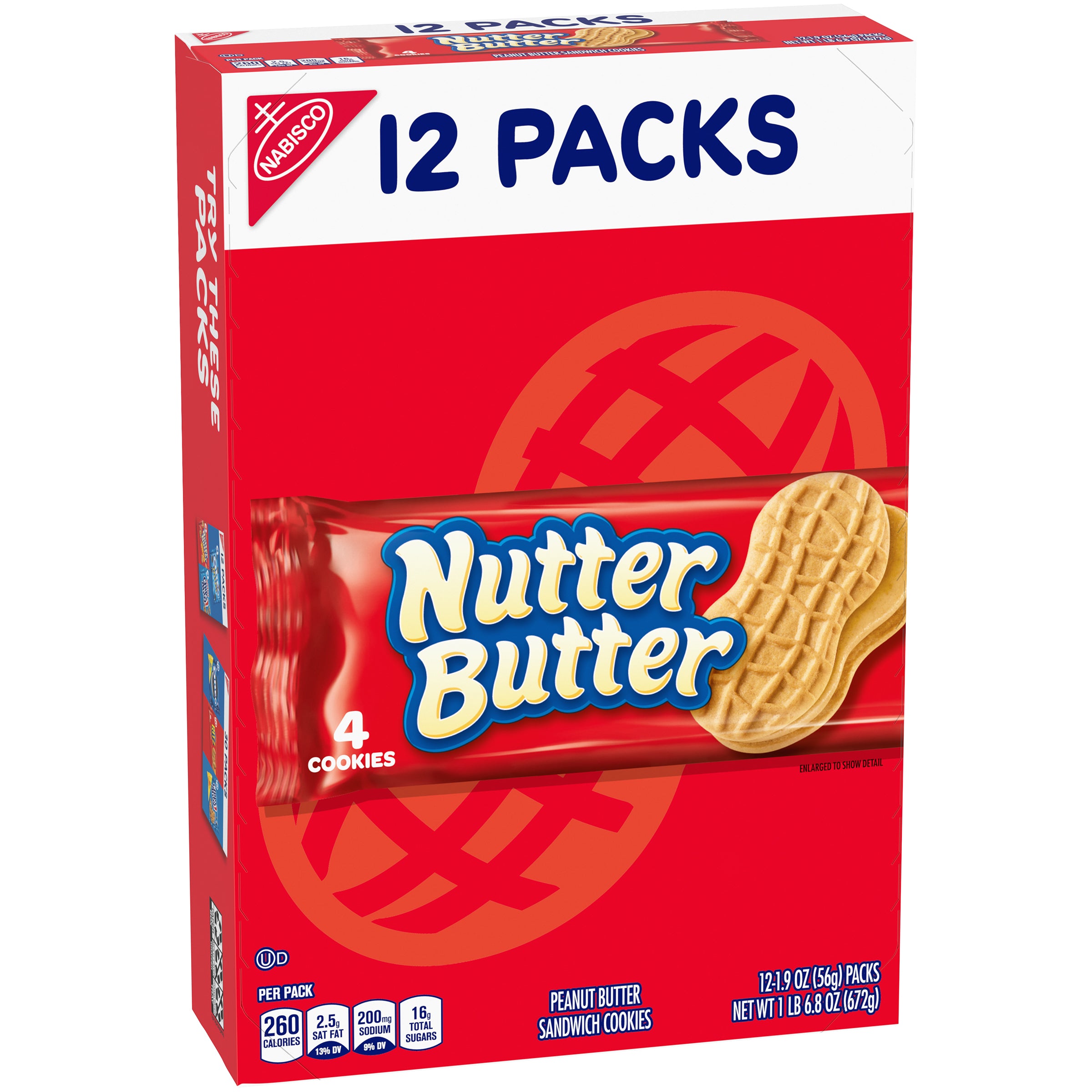 Mondelez Single Serve Nutter Butter 4/12ct 1.9oz