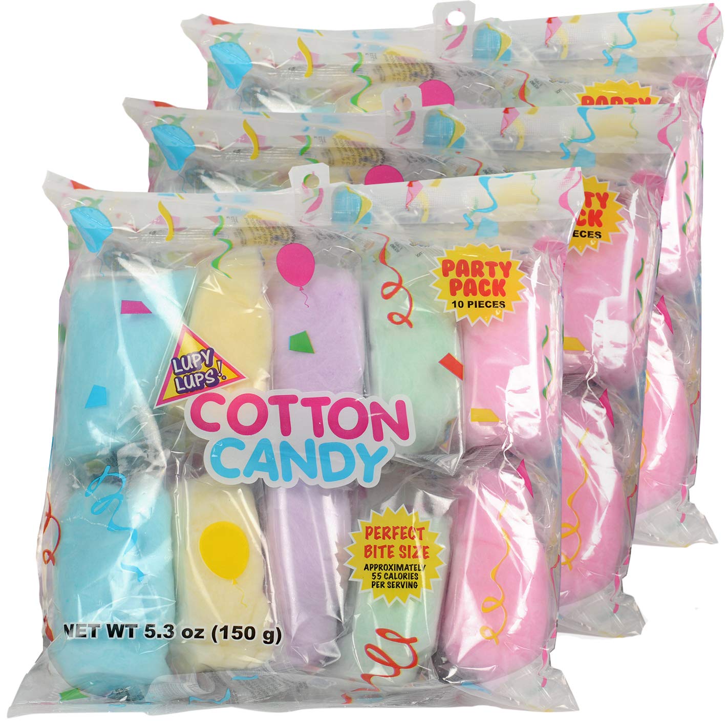 ALBERTS COTTON CANDY ASSORTED  PARTY PACK  12/5.3oz