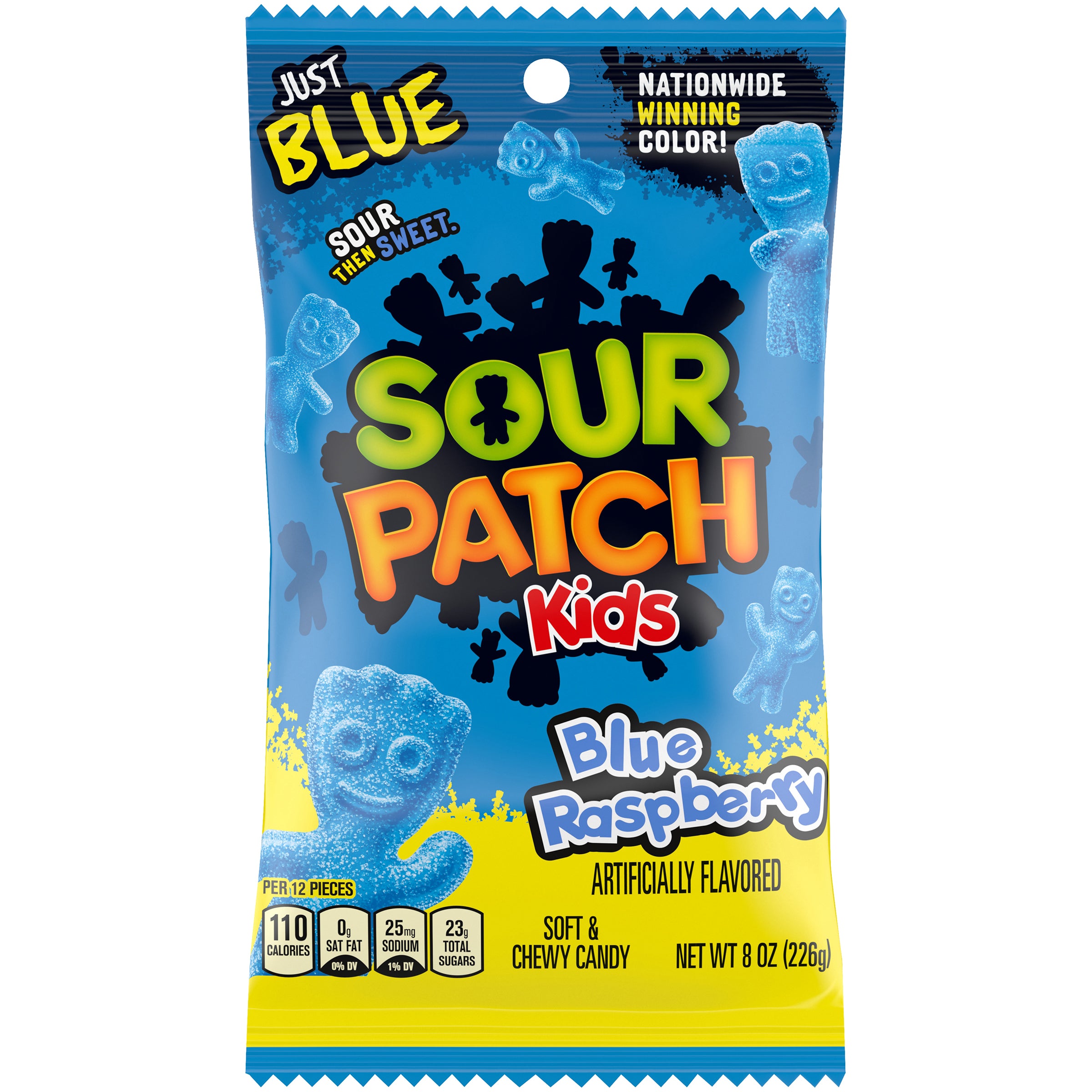 SOUR PATCH KIDS BLUE SOFT CANDY 8 OZ x 12