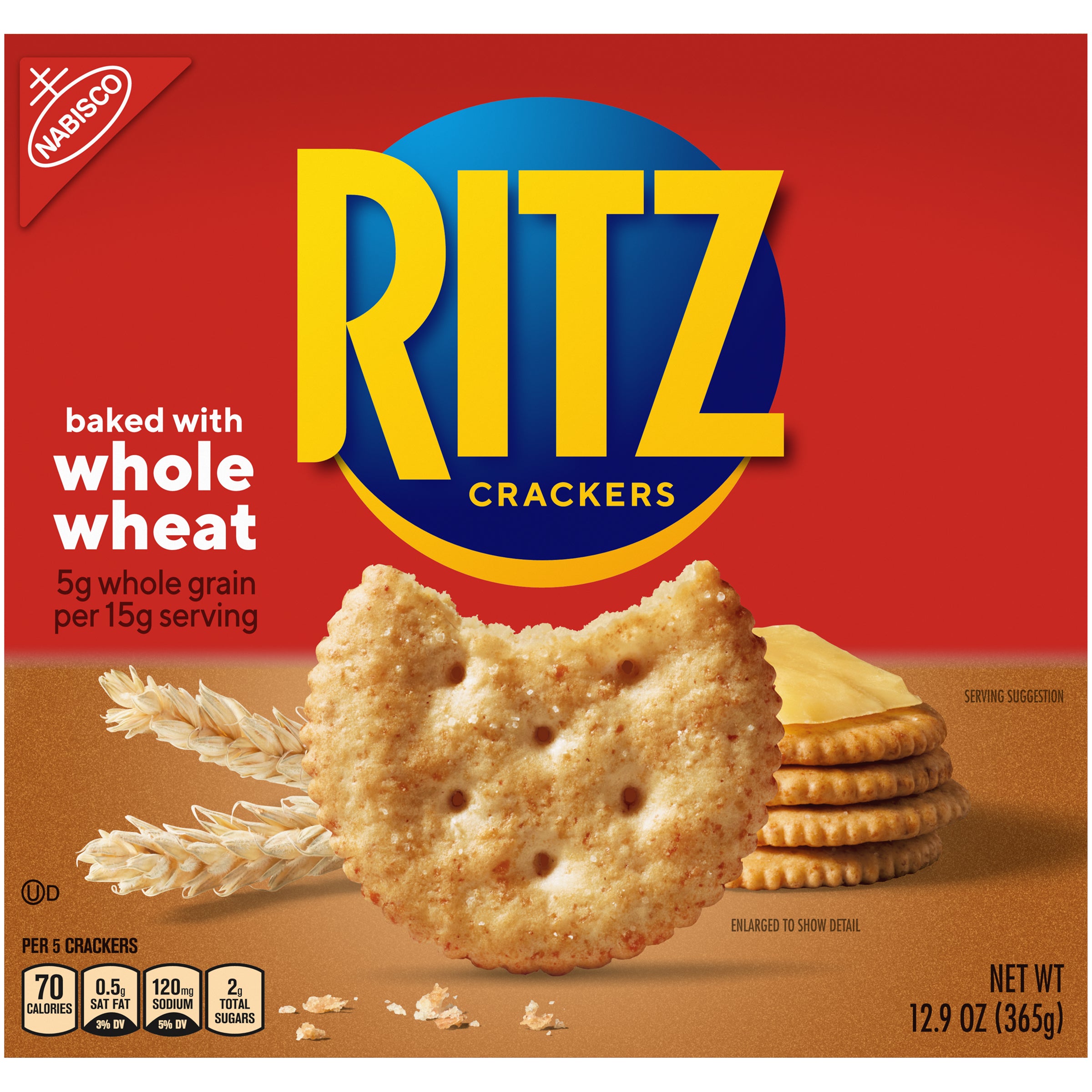 Mondelez Grocery Pak Ritz Crackers Whole Wheat 12ct 12.9oz