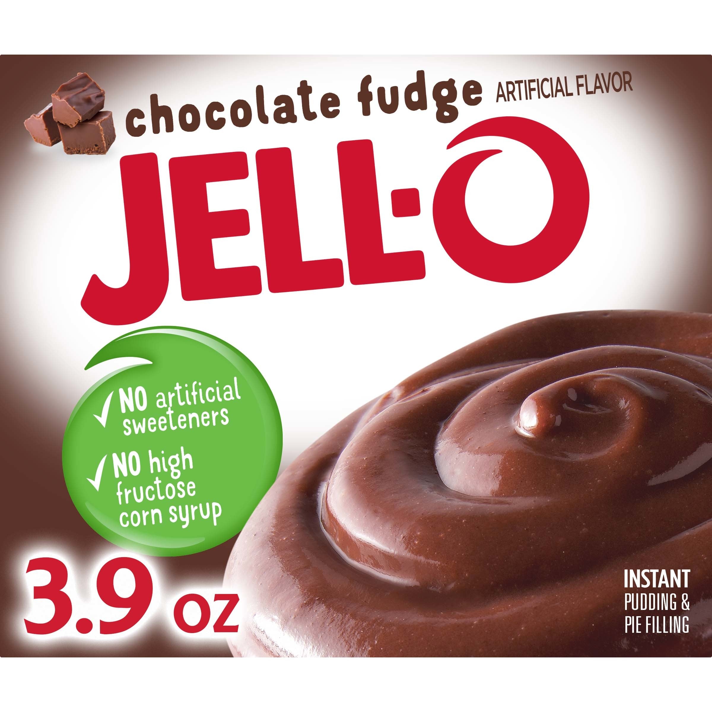 Kraft Grocery Jell-O Instant Pudding Chocolate Fudge 24ct 3.9oz