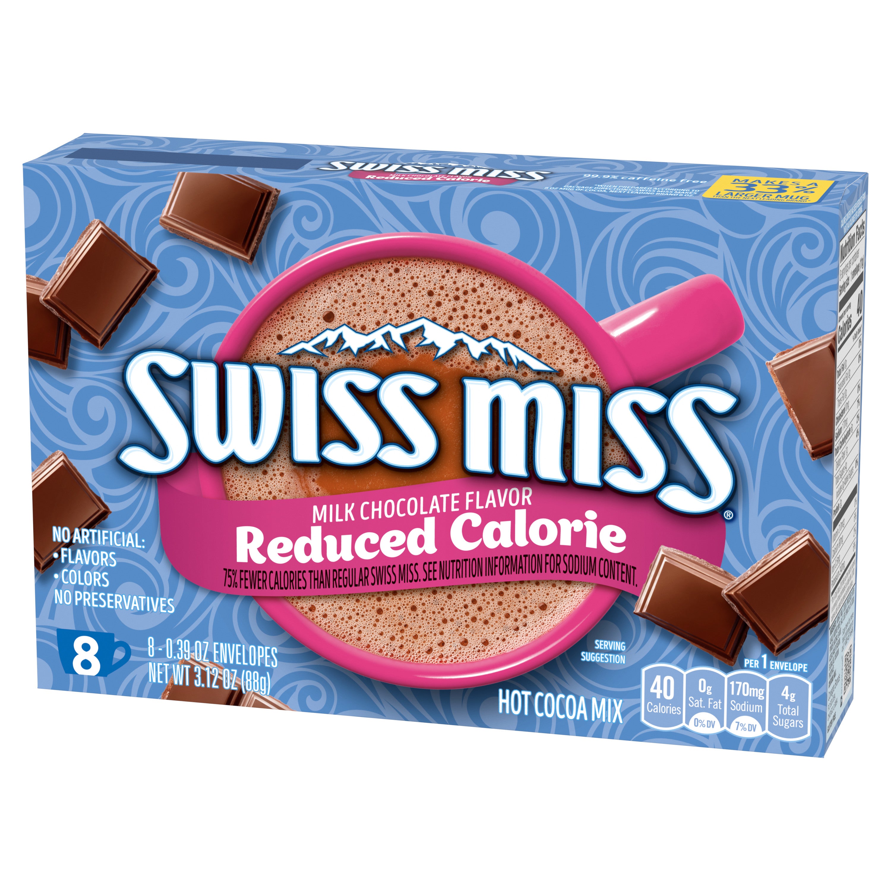 Swiss Miss Hot Cocoa Mix Reduced Calorie .39ozx8(3.12oz) 12c