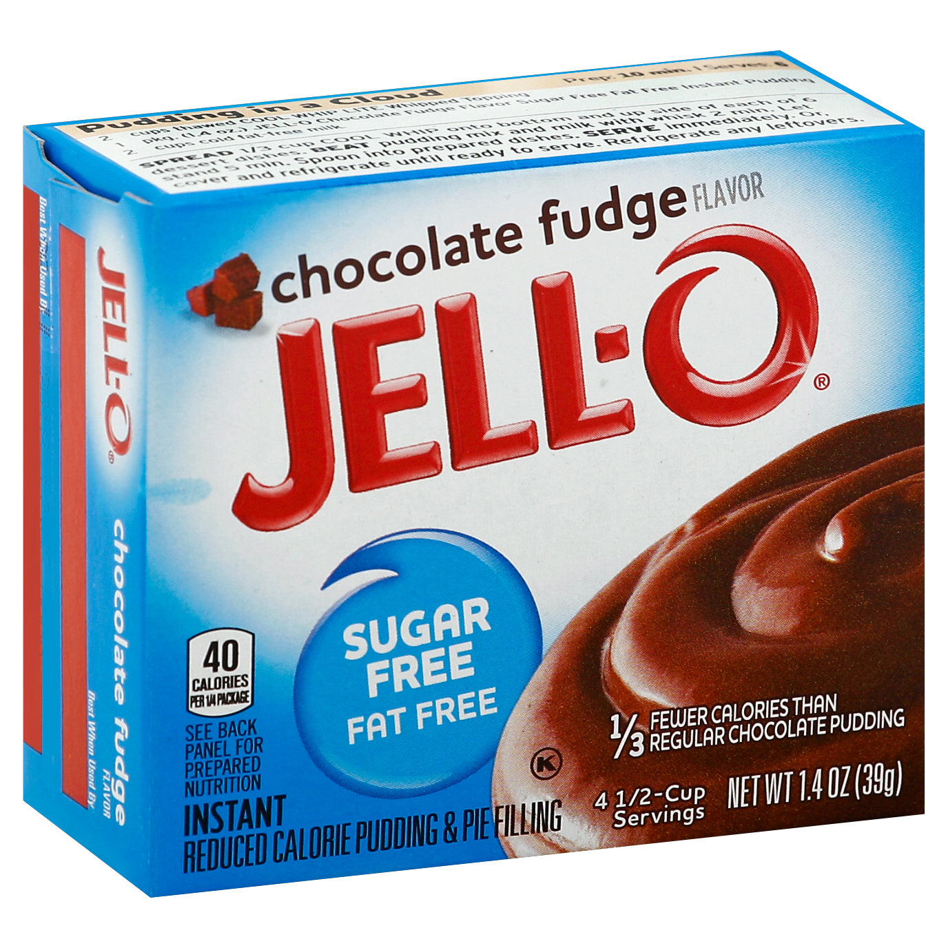 Kraft Grocery Jell-O Instant Pudding S/FF Chocolate Fudge 24ct 1.4oz